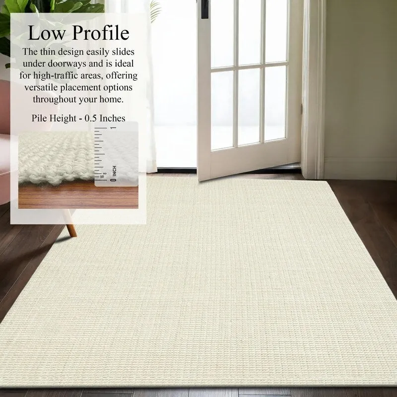 Delara Premium Handwoven Natural Fiber Area Rug. 60% Wool 40% Jute excellent choice in high-traffic areas such as Living rooms