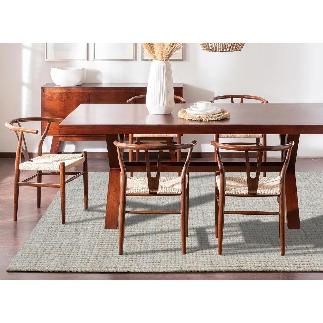 Delara Premium Handwoven Natural Fiber Area Rug. 60% Wool 40% Jute excellent choice in high-traffic areas such as Living rooms