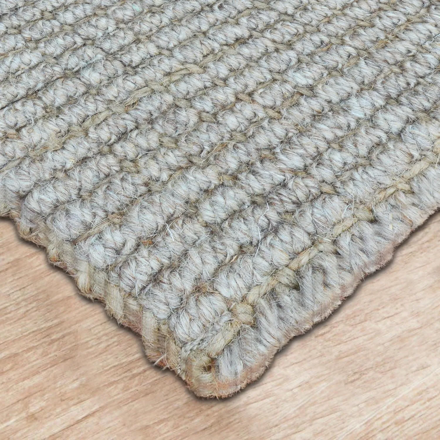 Delara Premium Handwoven Natural Fiber Area Rug. 60% Wool 40% Jute excellent choice in high-traffic areas such as Living rooms