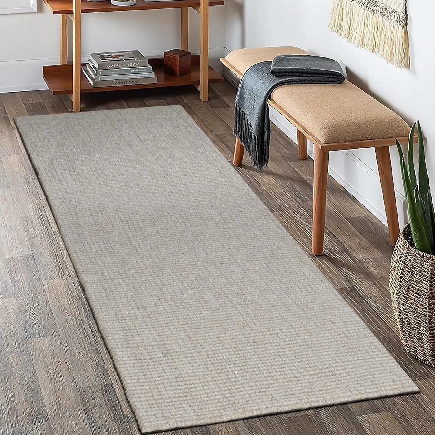 Delara Premium Handwoven Natural Fiber Area Rug. 60% Wool 40% Jute excellent choice in high-traffic areas such as Living rooms
