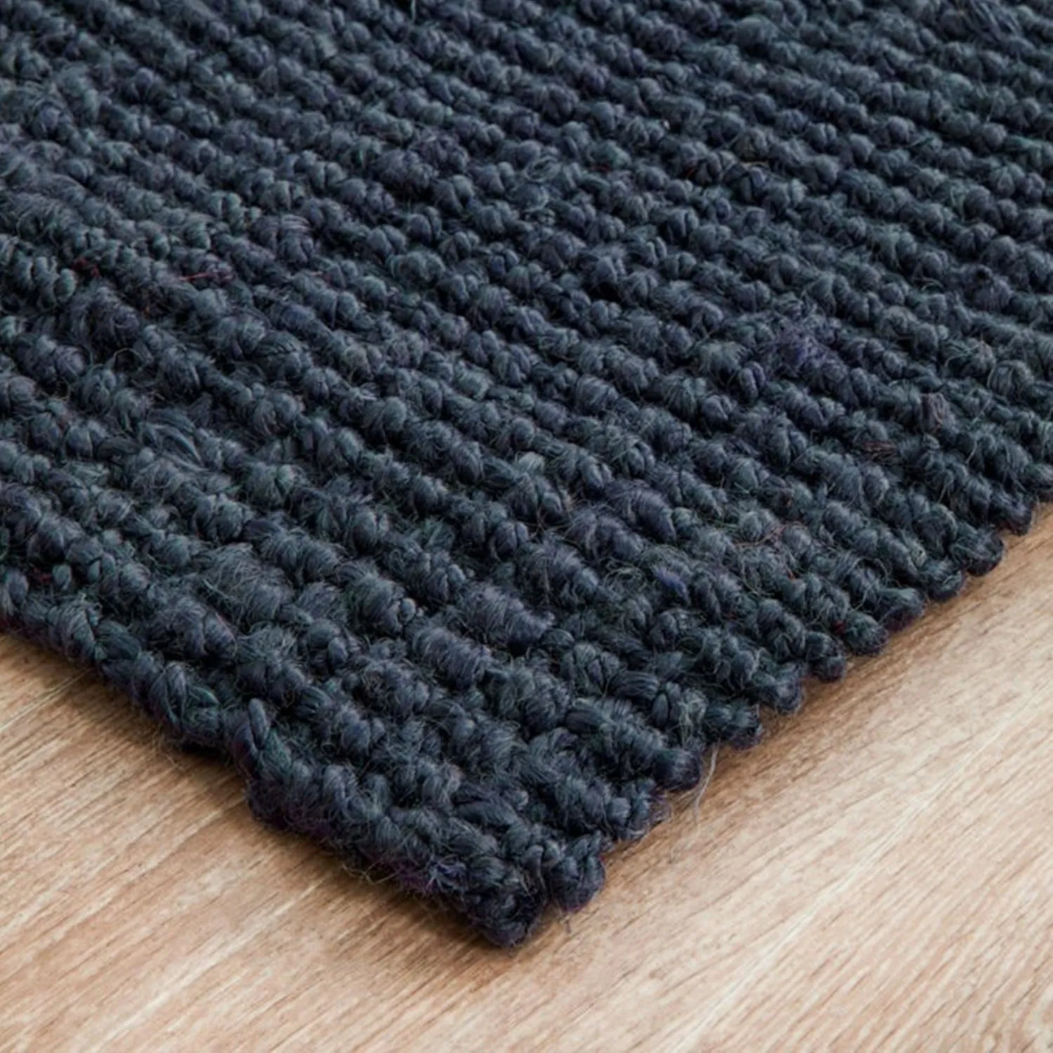 Delara Premium Handwoven Natural Fiber Area Rug Boucle 100% Jute excellent choice in high-traffic areas such as Living rooms