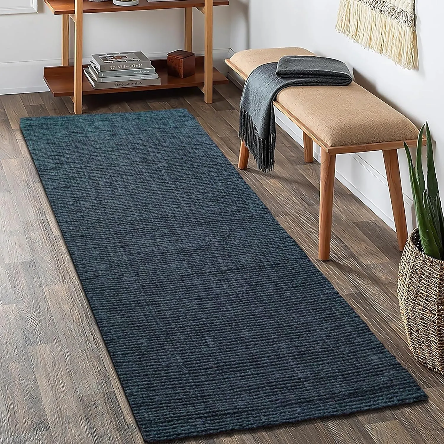 Delara Premium Handwoven Natural Fiber Area Rug Boucle 100% Jute excellent choice in high-traffic areas such as Living rooms