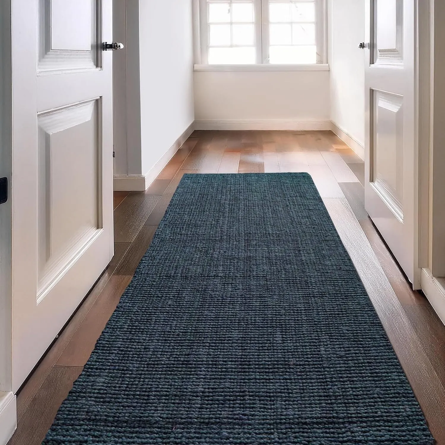 Delara Premium Handwoven Natural Fiber Area Rug Boucle 100% Jute excellent choice in high-traffic areas such as Living rooms