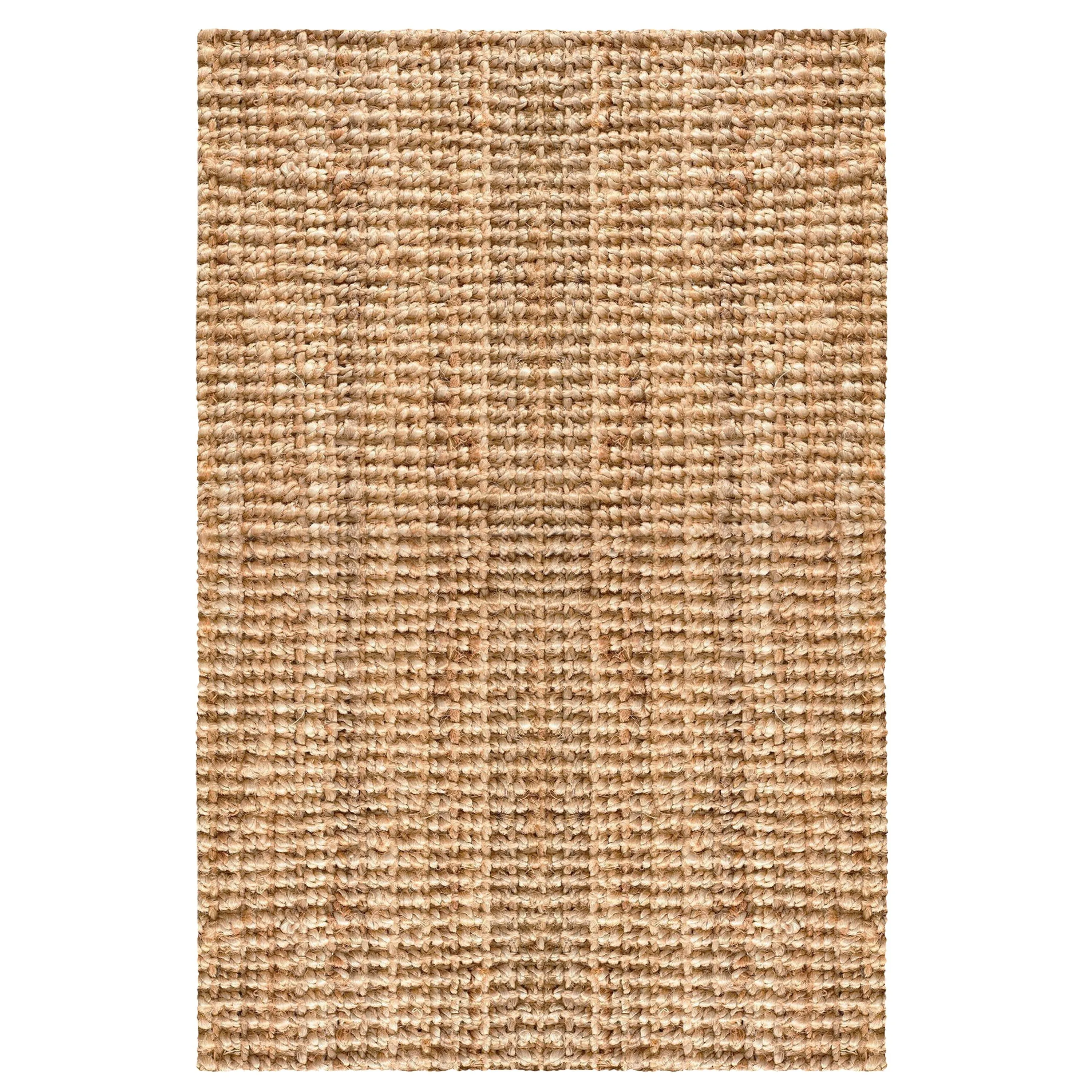 Delara Premium Handwoven Natural Fiber Area Rug Boucle 100% Jute excellent choice in high-traffic areas such as Living rooms
