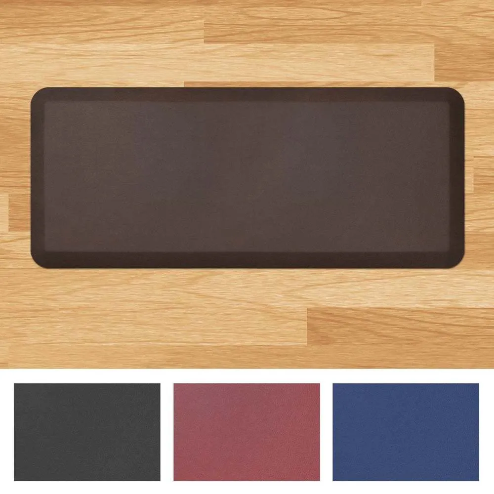 Designer Comfort Leathergrain Anti-Fatigue Kitchen Mat - 1'8 x 4' - 1'8 x 4'
