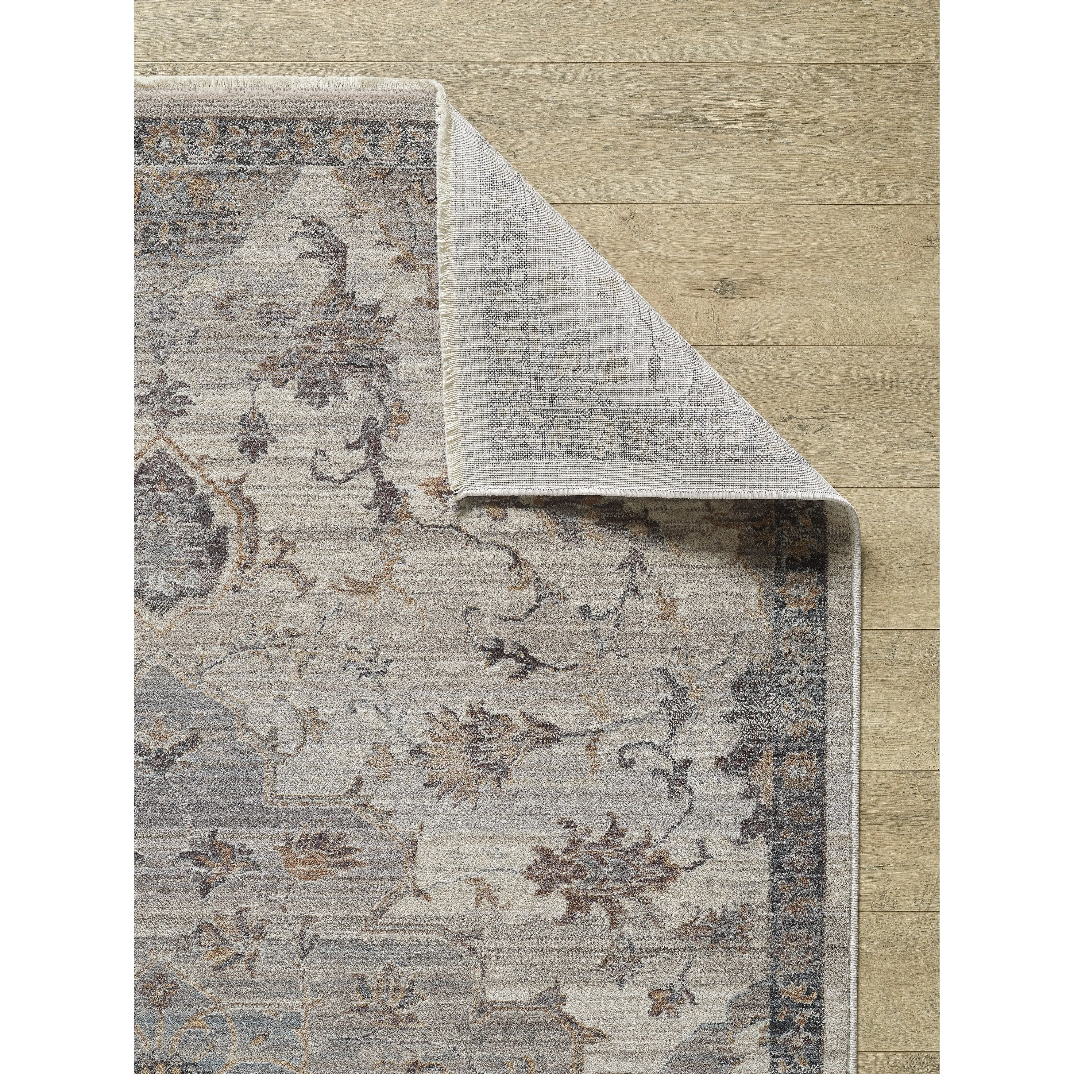 Domani Greige Distressed And Modern Oriental Area Rug