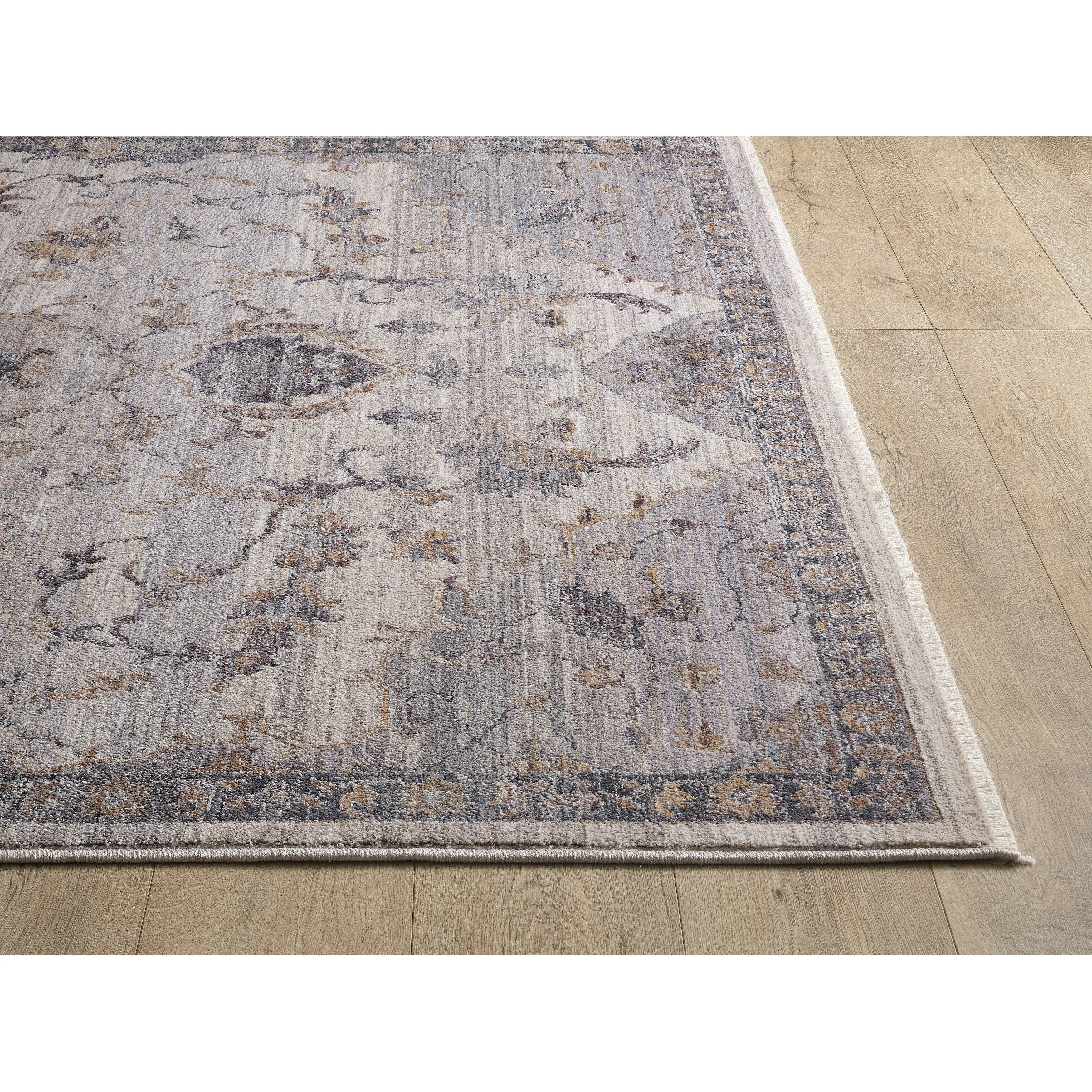 Domani Greige Distressed And Modern Oriental Area Rug