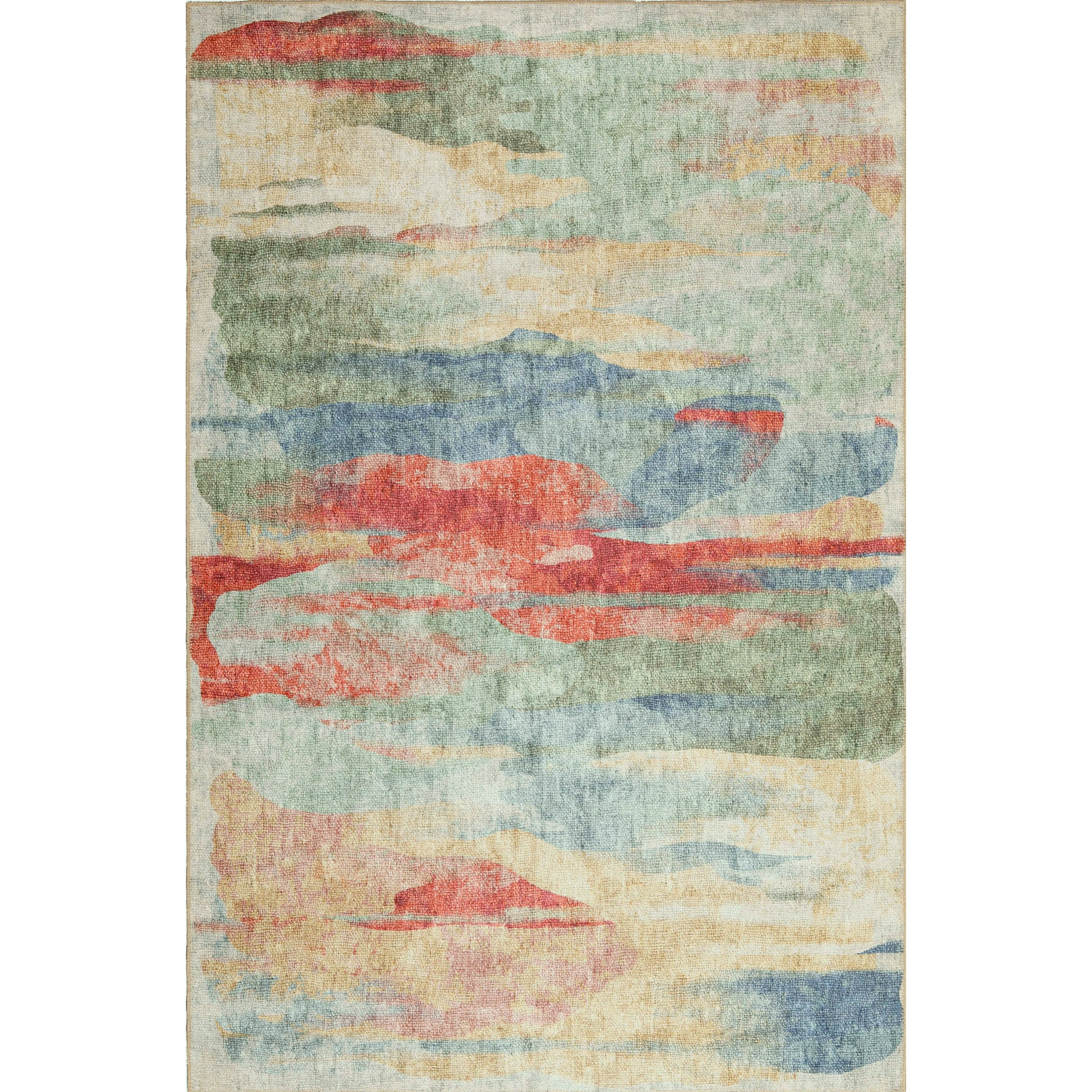 Domani Grove Machine Washable Mid-Century Abstract Area Rug