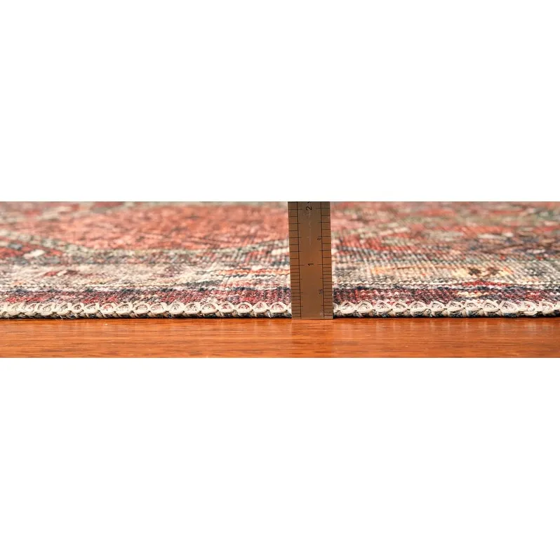 Domani Grove Machine Washable Persian Medallion Area Rug