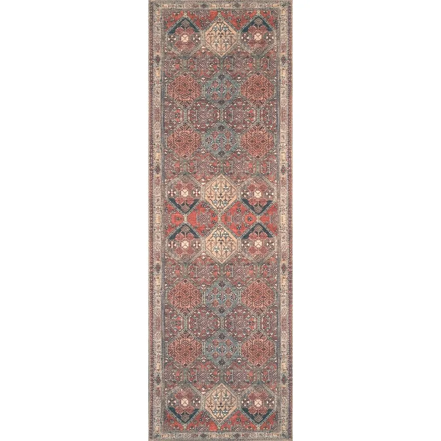 Domani Grove Machine Washable Persian Medallion Area Rug
