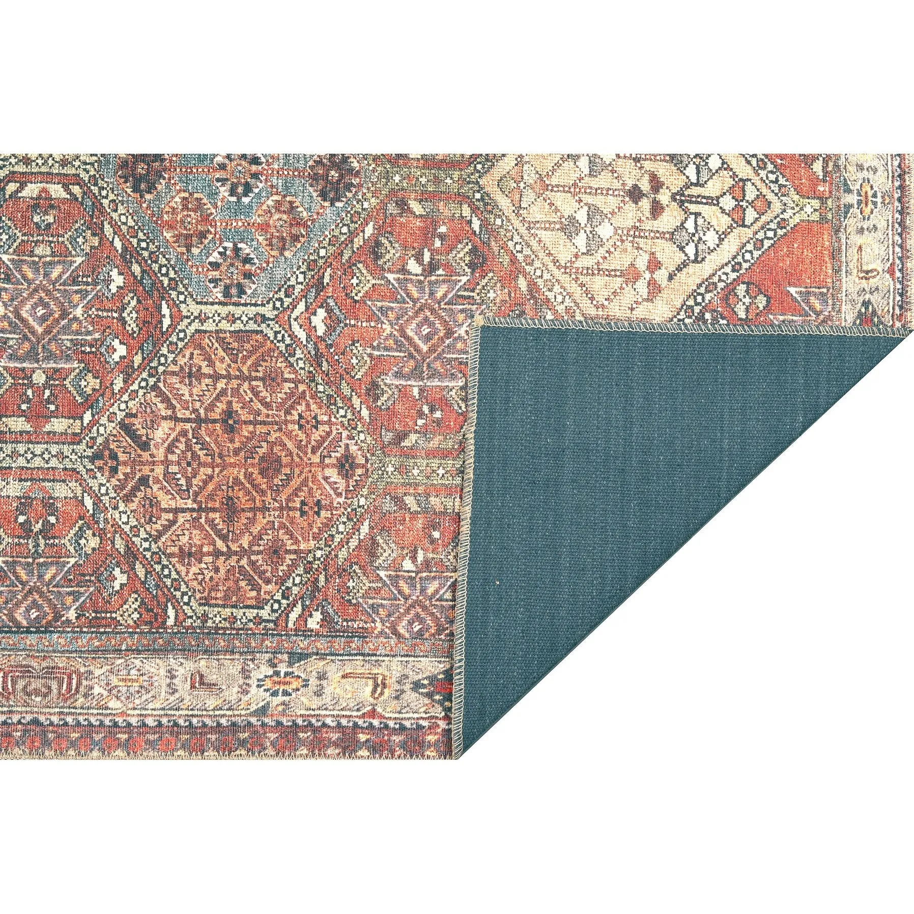 Domani Grove Machine Washable Persian Medallion Area Rug