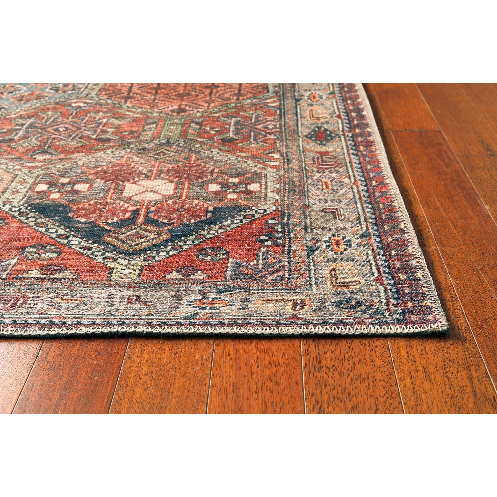 Domani Grove Machine Washable Persian Medallion Area Rug
