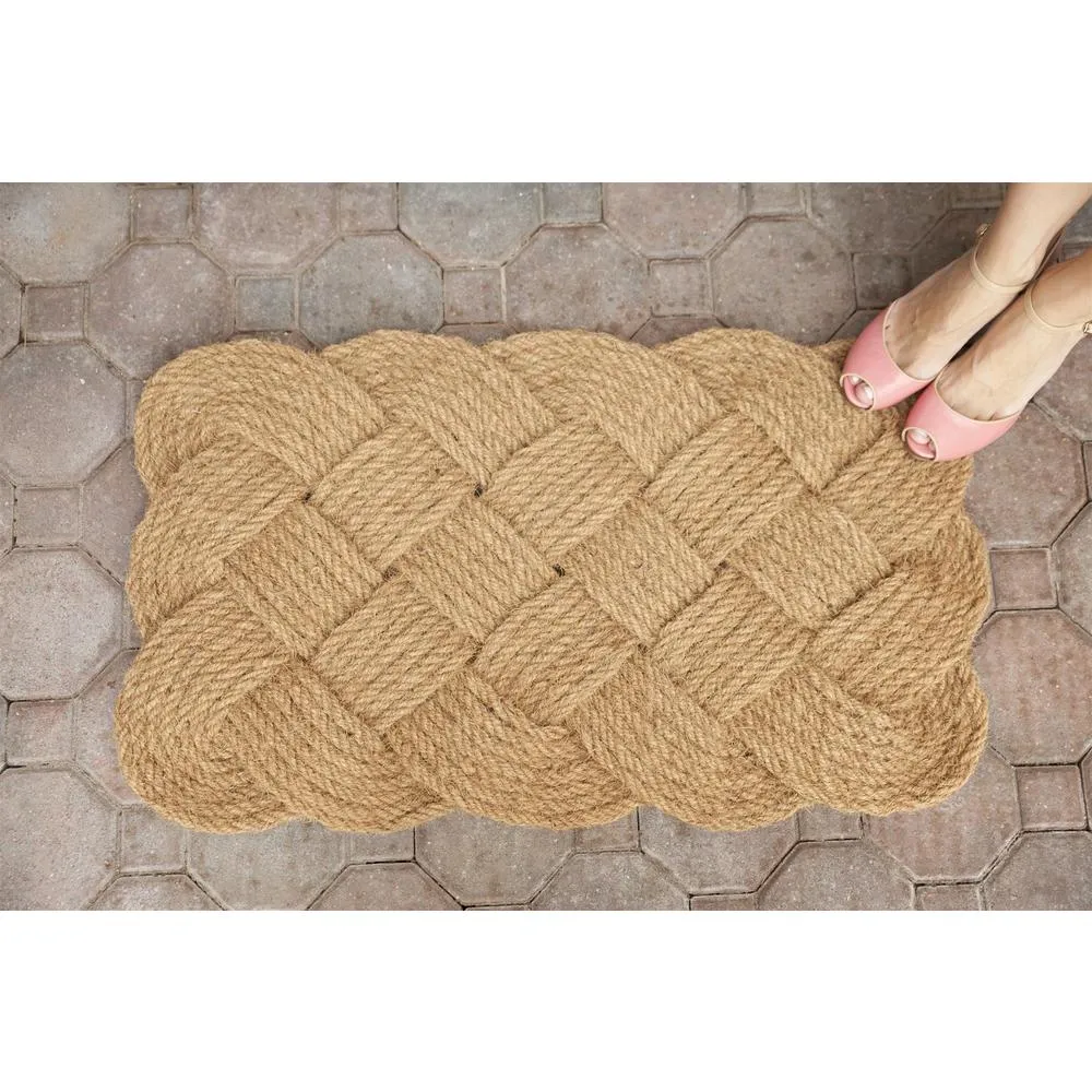 Entryways Hand-woven Knot-ical Coconut Fiber Doormat