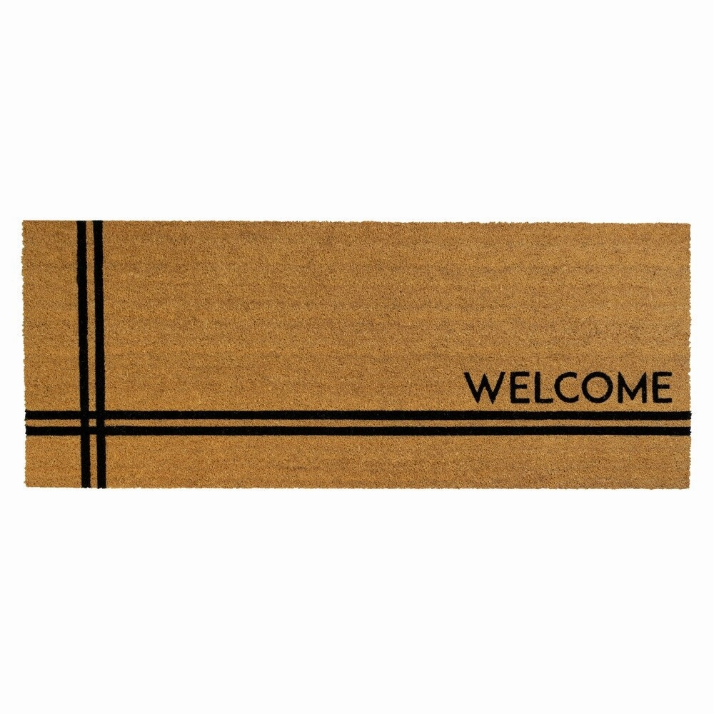 Entryways Crisscross Welcome Coir Doormat