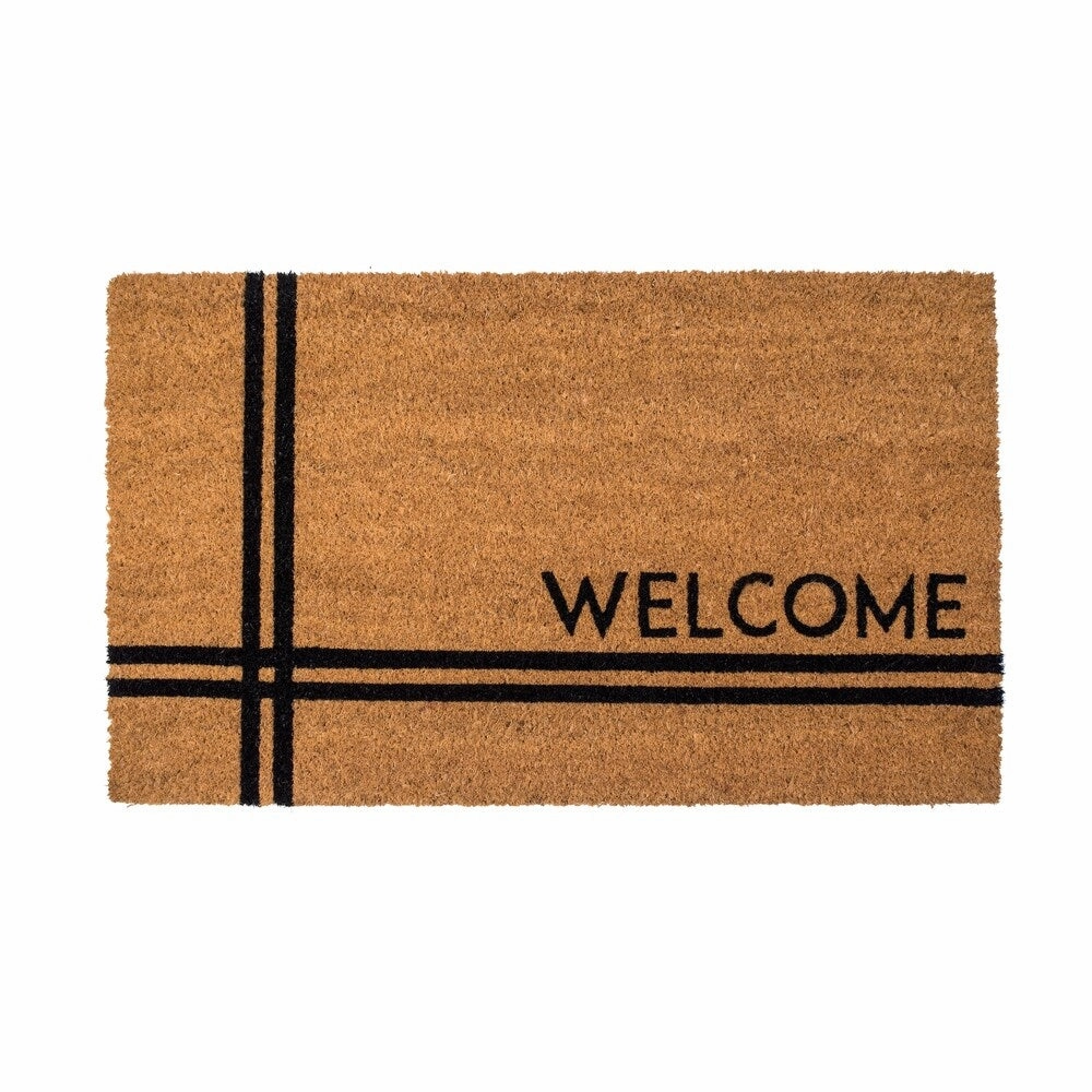 Entryways Crisscross Welcome Coir Doormat
