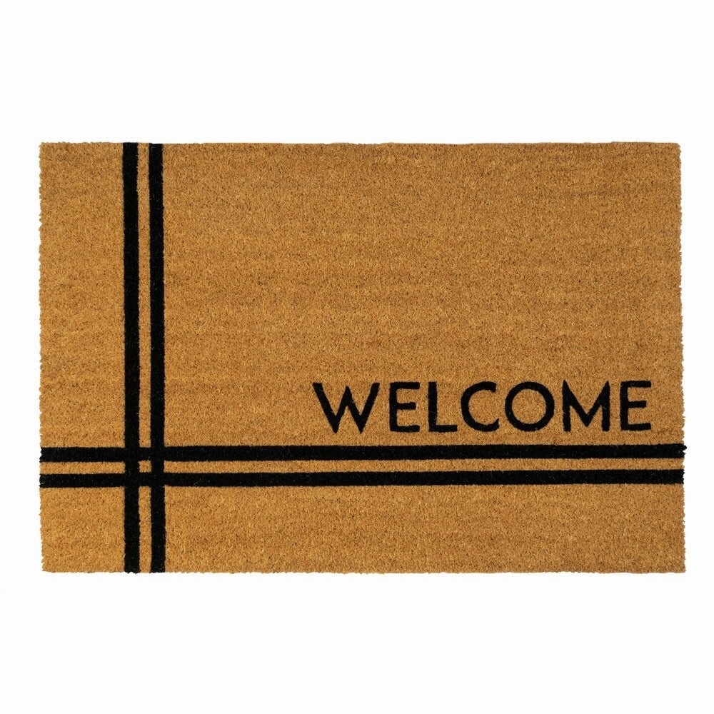 Entryways Crisscross Welcome Coir Doormat