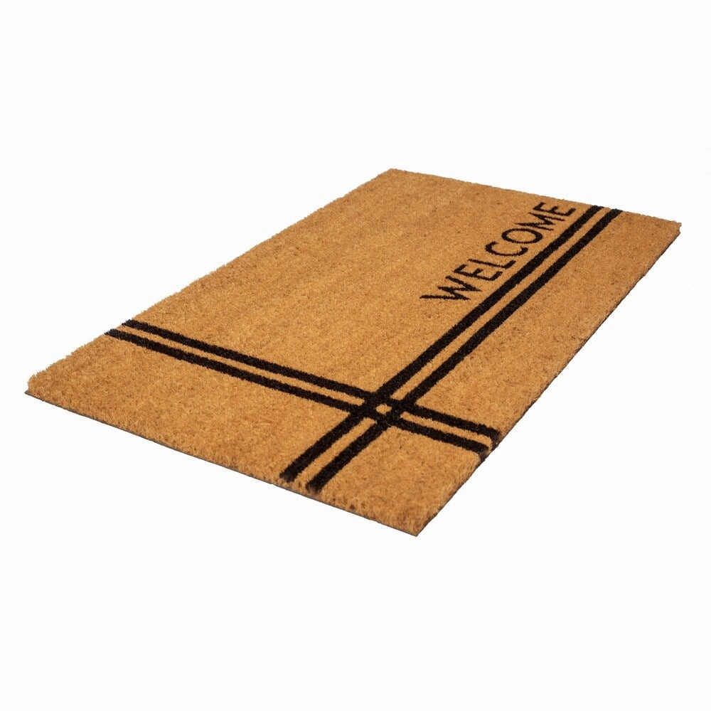 Entryways Crisscross Welcome Coir Doormat