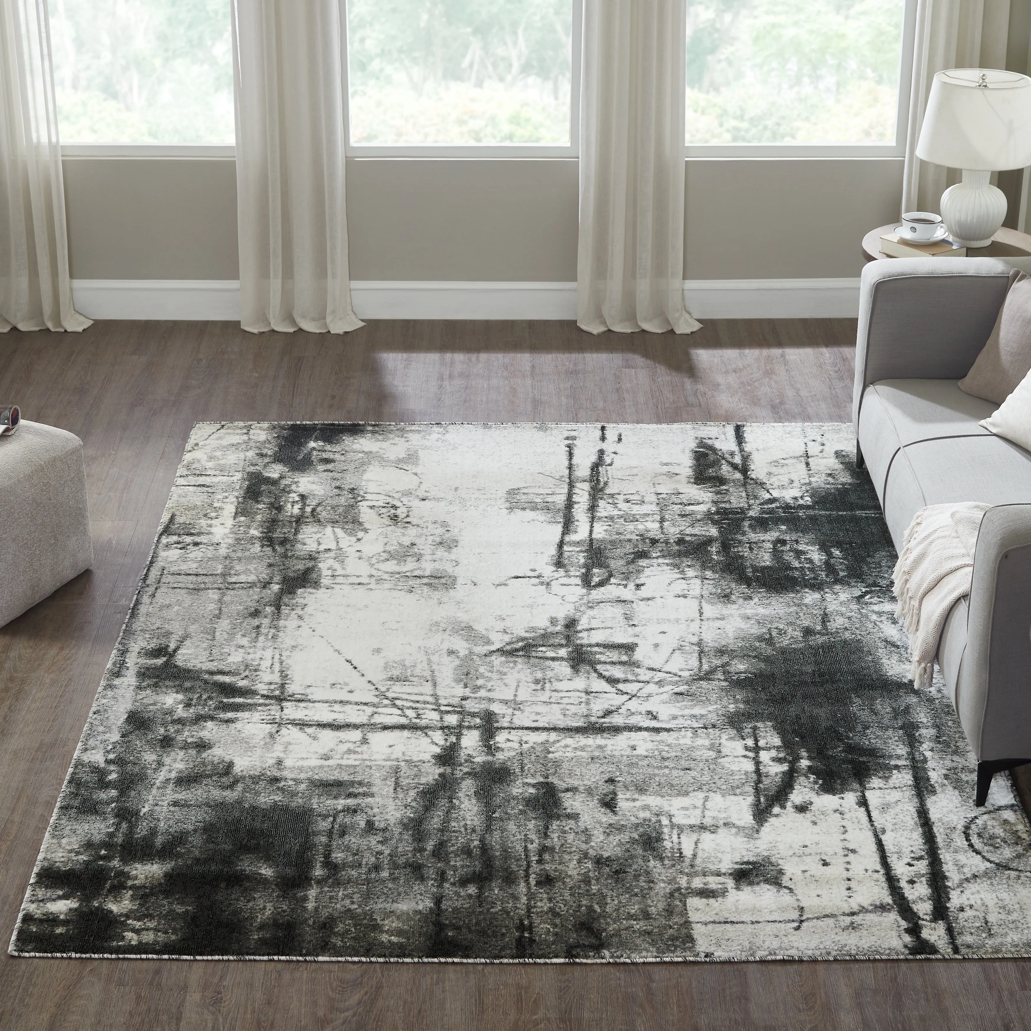 Ethereal Mist Abstract Area Rug