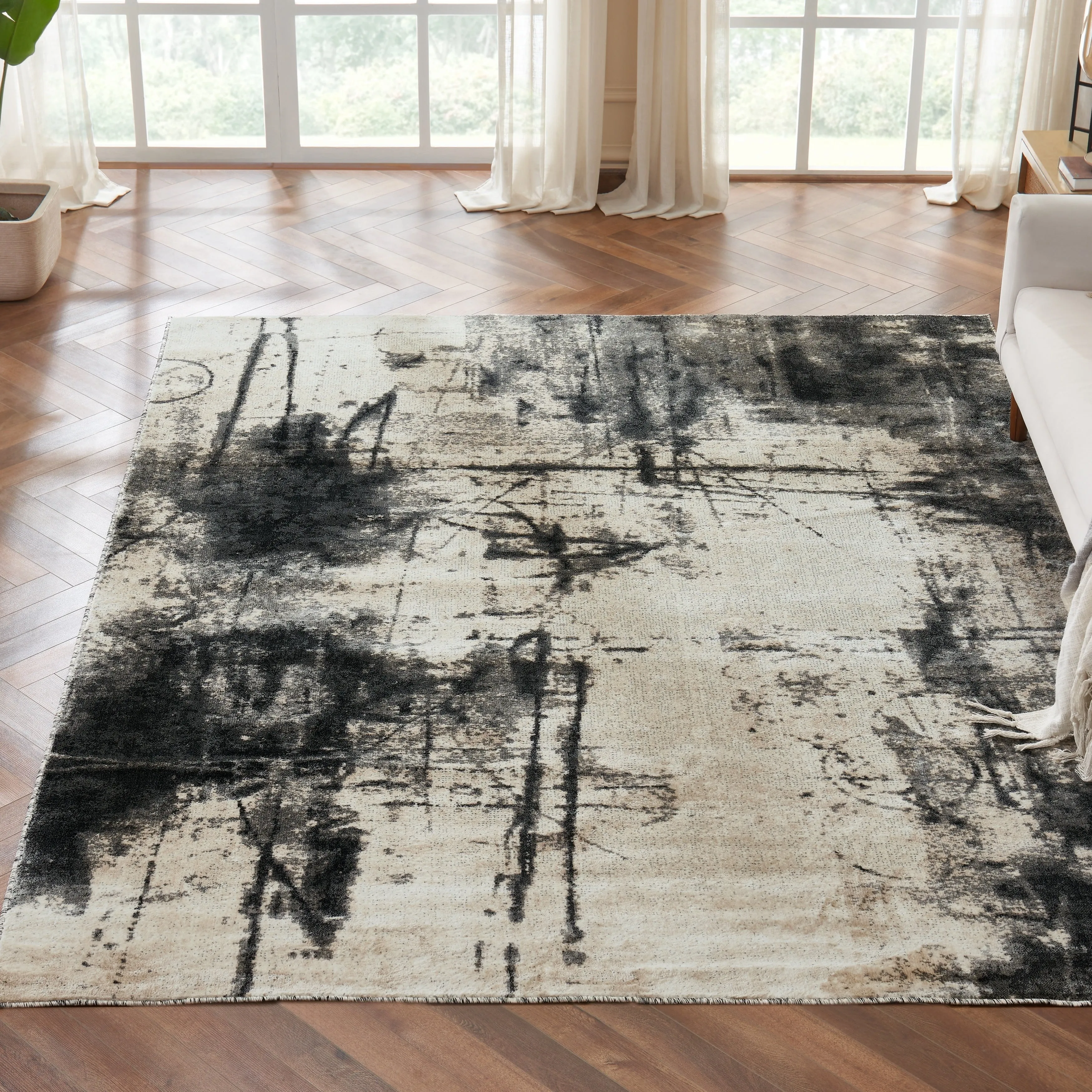 Ethereal Mist Abstract Area Rug