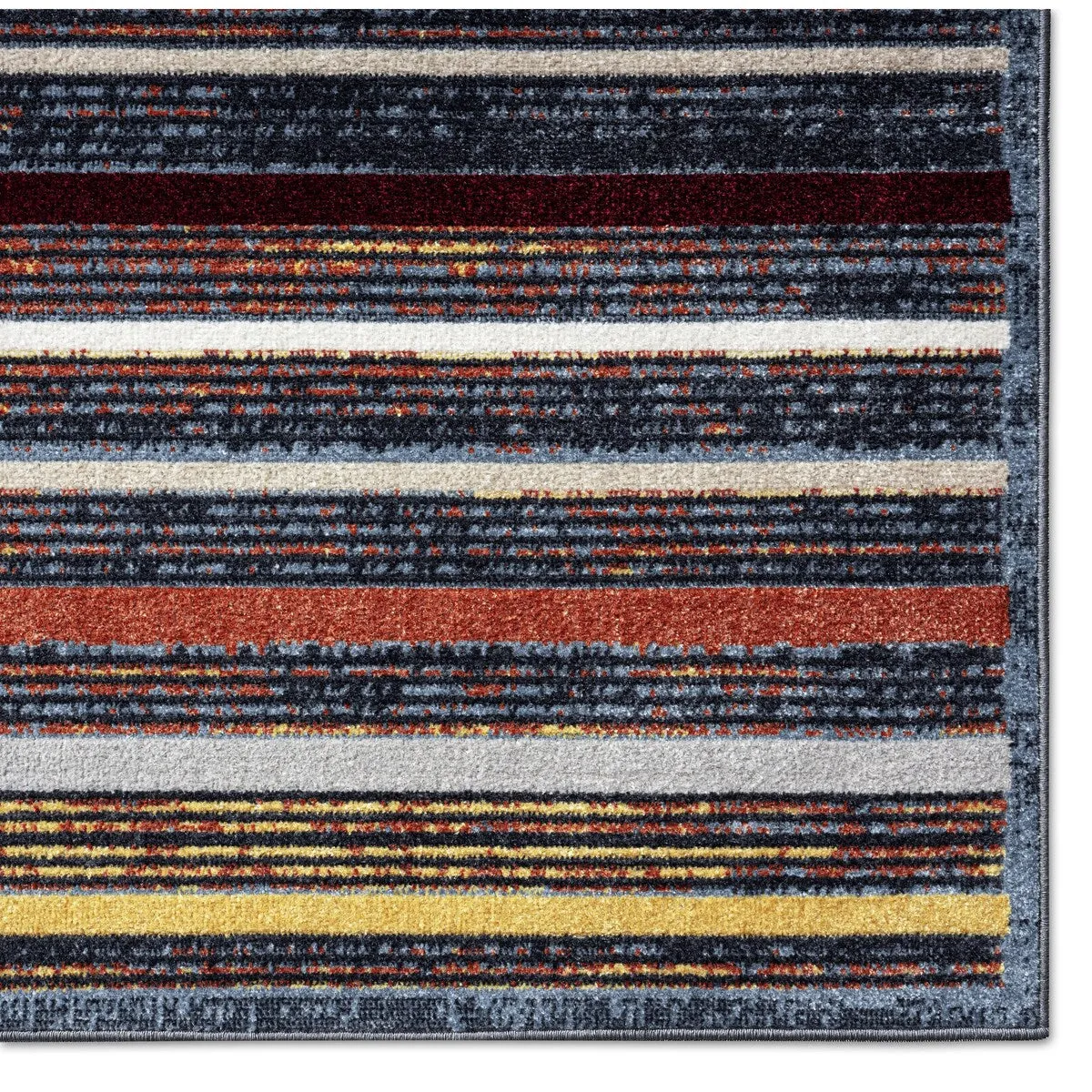 Everwash Treasure Striped Modern Machine Washable Area Rug