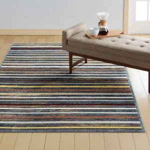 Everwash Treasure Striped Modern Machine Washable Area Rug