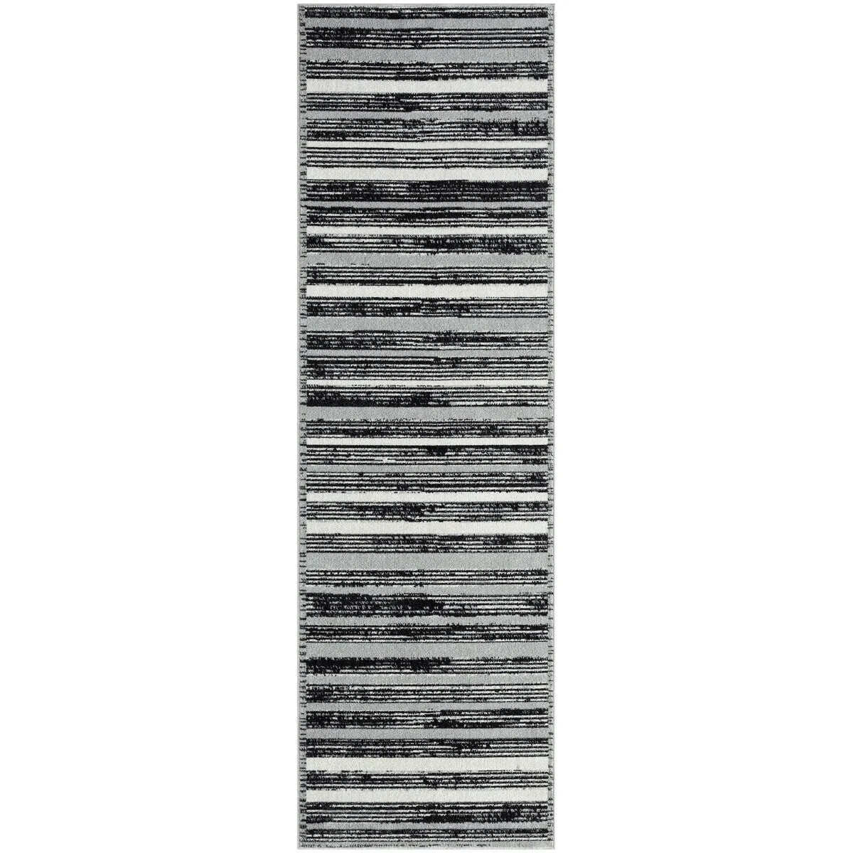 Everwash Treasure Striped Modern Machine Washable Area Rug