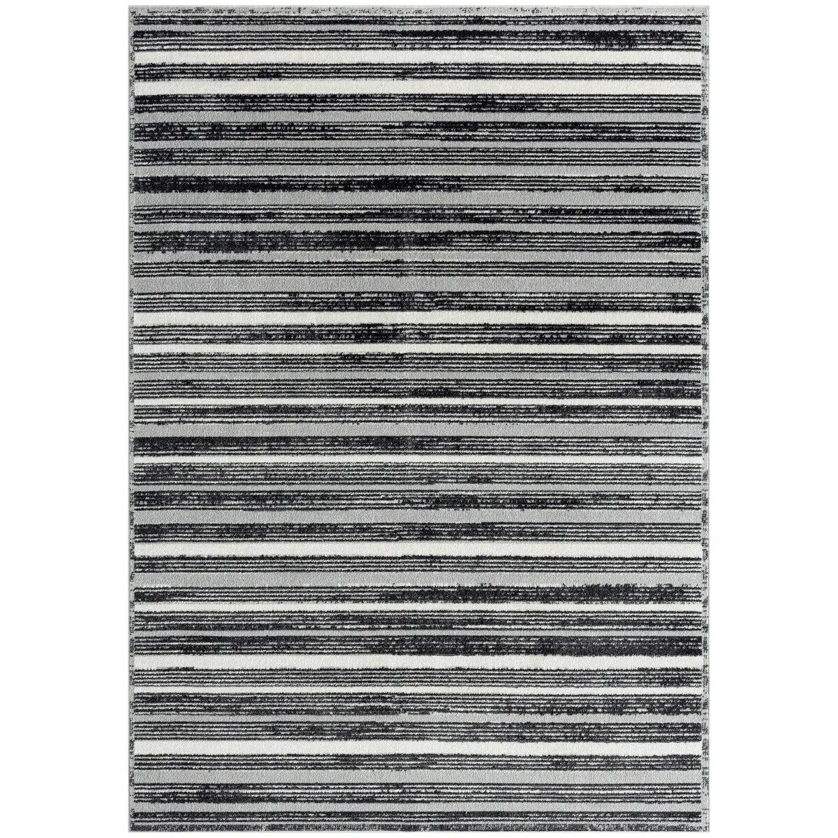 Everwash Treasure Striped Modern Machine Washable Area Rug