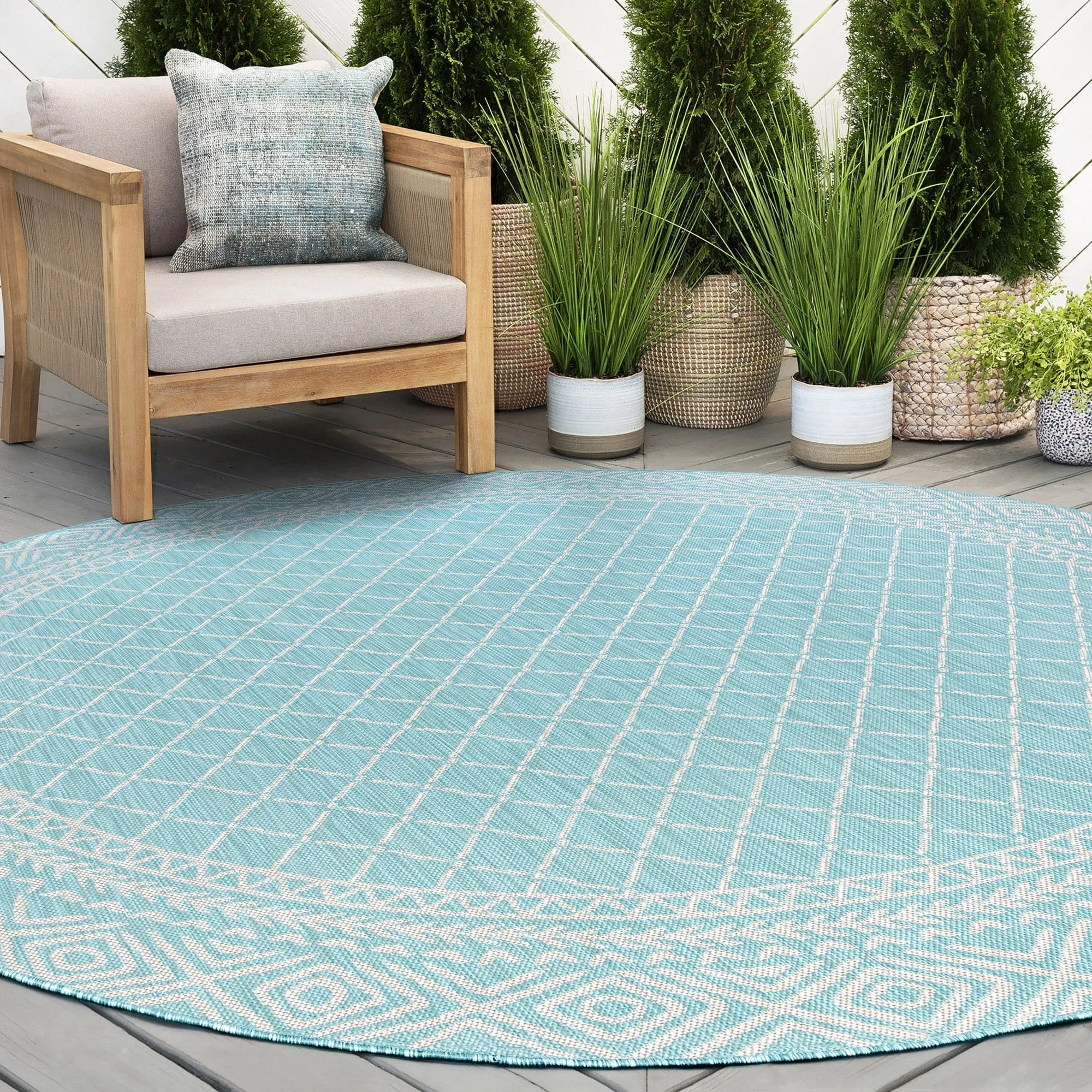 Exo Coastal Diamond Indoor/Outdoor Area Rug