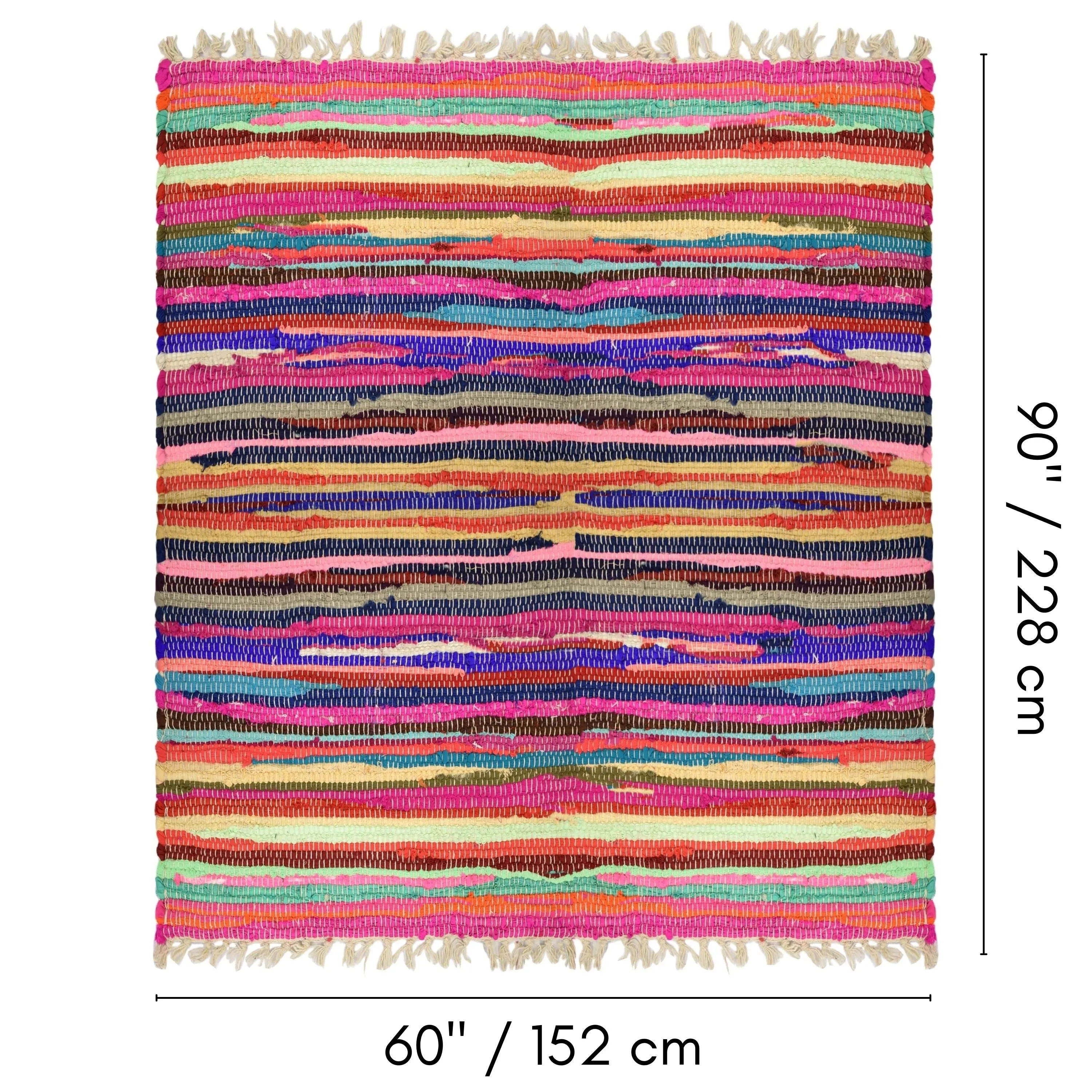 Fabstyles Spectrum Cotton Handmade Area Rag Rug