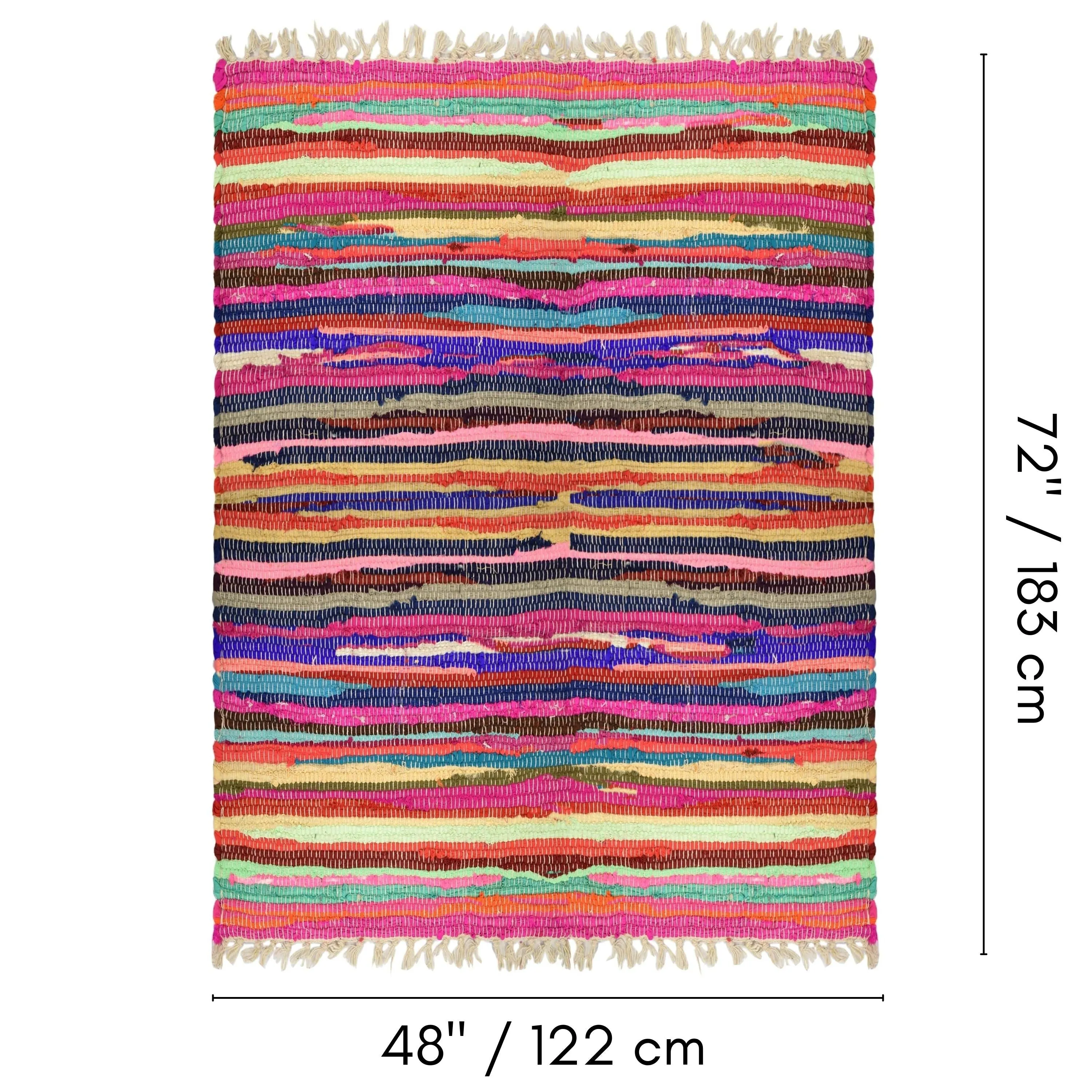 Fabstyles Spectrum Cotton Handmade Area Rag Rug
