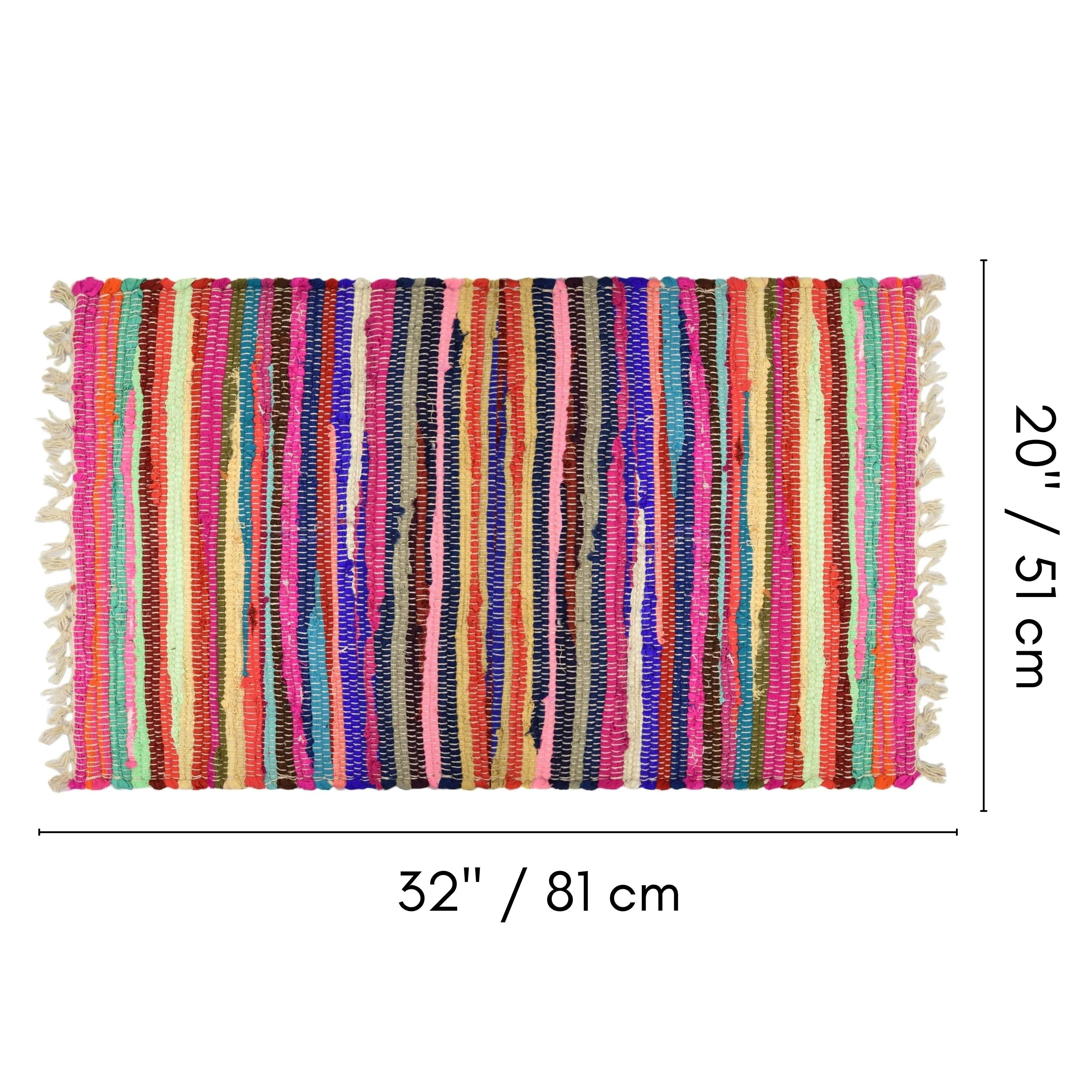 Fabstyles Spectrum Cotton Handmade Area Rag Rug