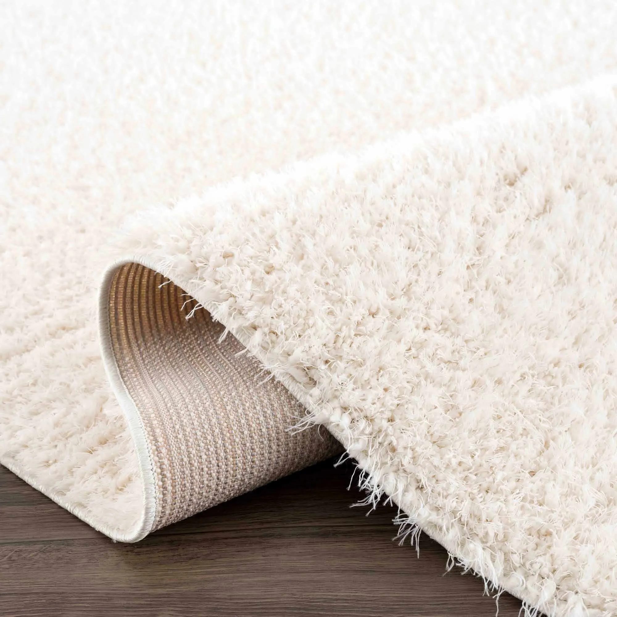 Faina Machine Washable Fluffy Carpet Solid Shag Plain Area Rug