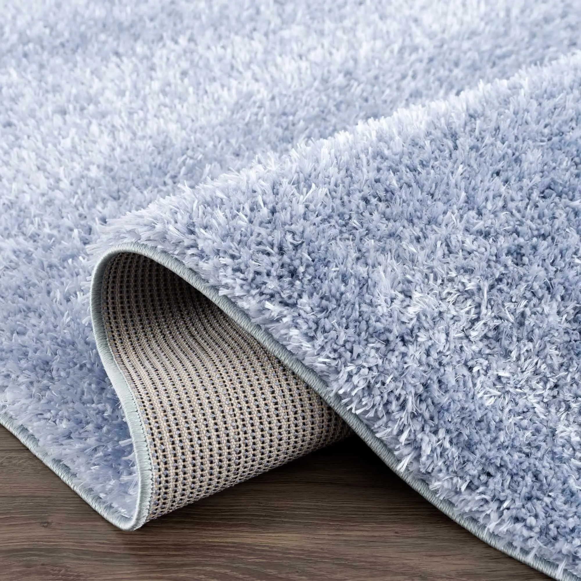 Faina Machine Washable Fluffy Carpet Solid Shag Plain Area Rug