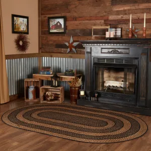 Farmhouse Jute Rug Oval w/ Pad 60x96 - 5' x 8'