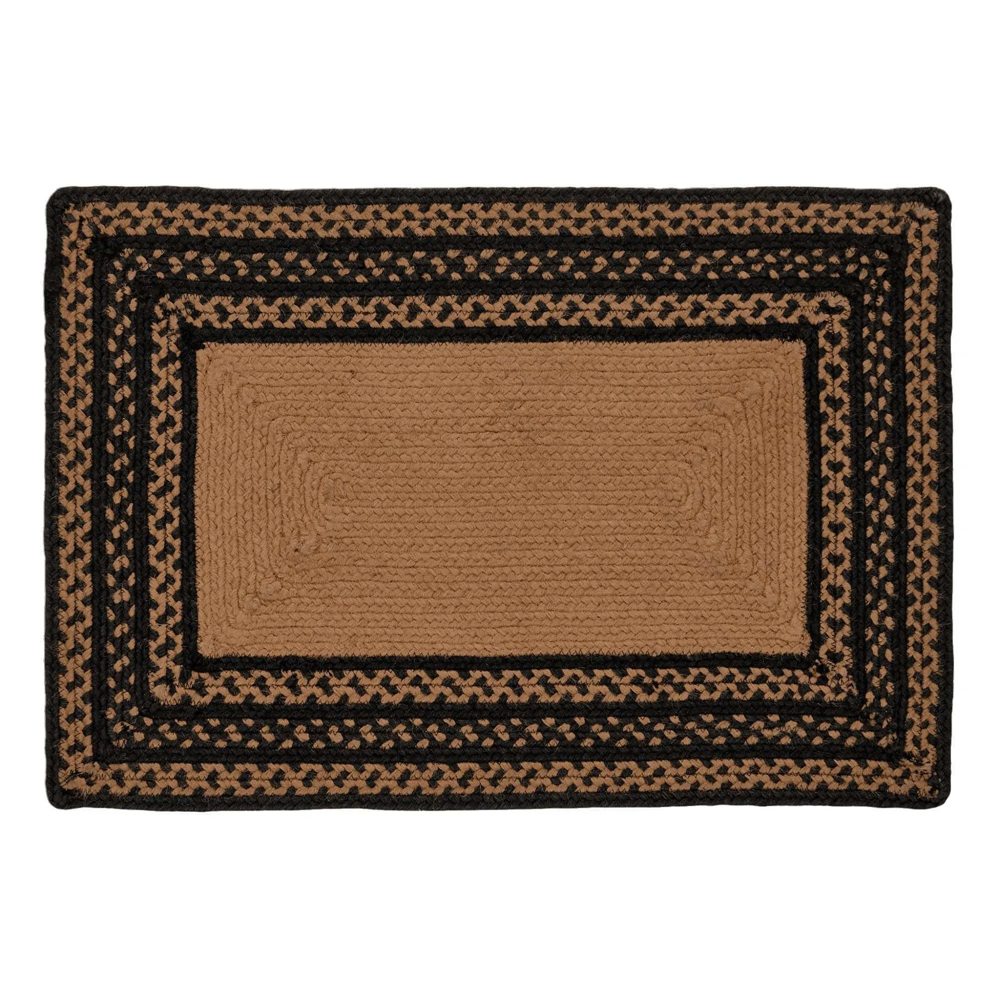 Farmhouse Jute Rug Rect Stencil Stars w/ Pad 20x30 - 20x30