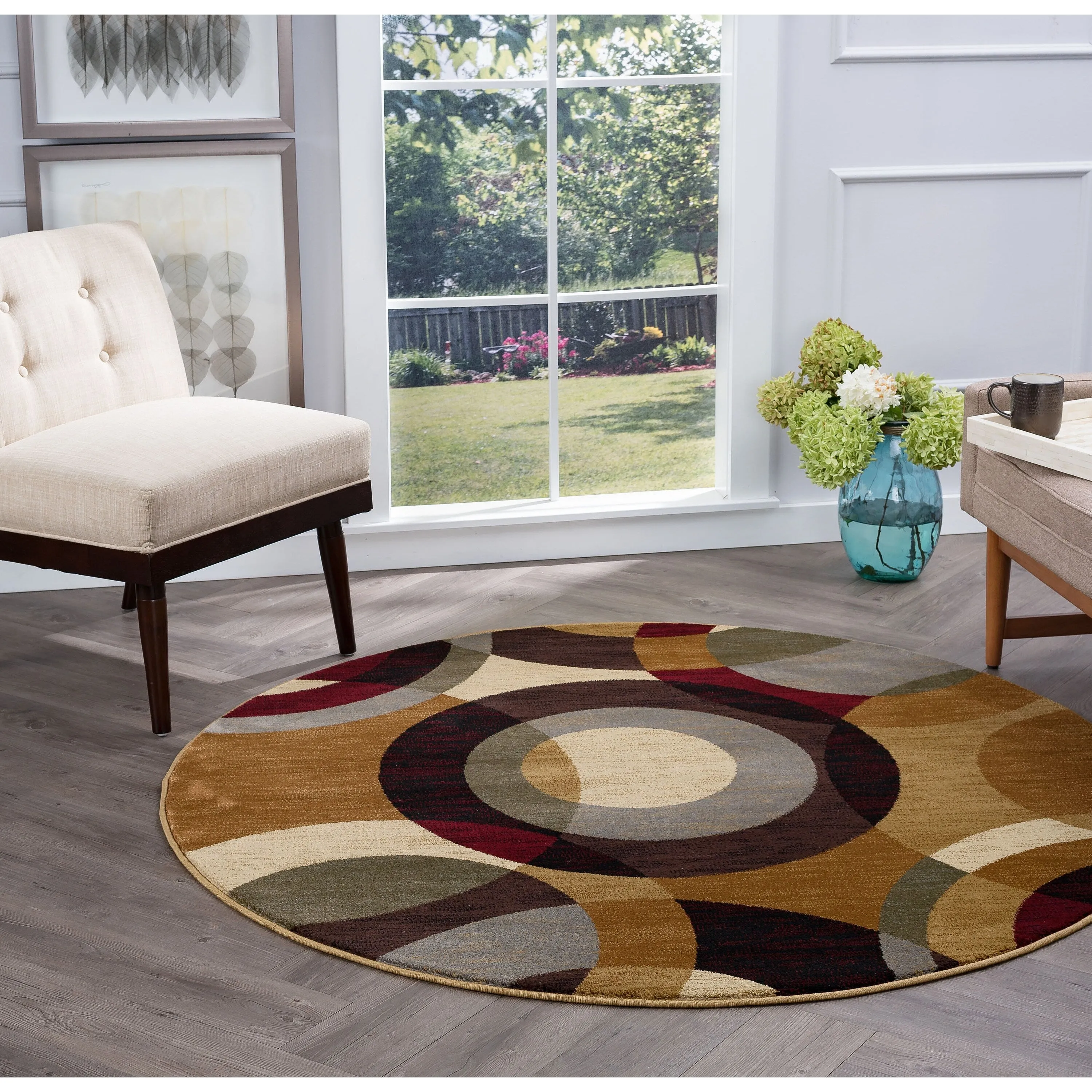 Flora Modern & Contemporary Geometric Indoor Area Rug