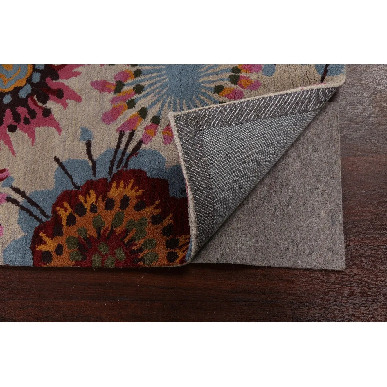 Floral Contemporary Oriental Staircase Runner Rug Wool Hand-tufted - 2'7 x 9'10