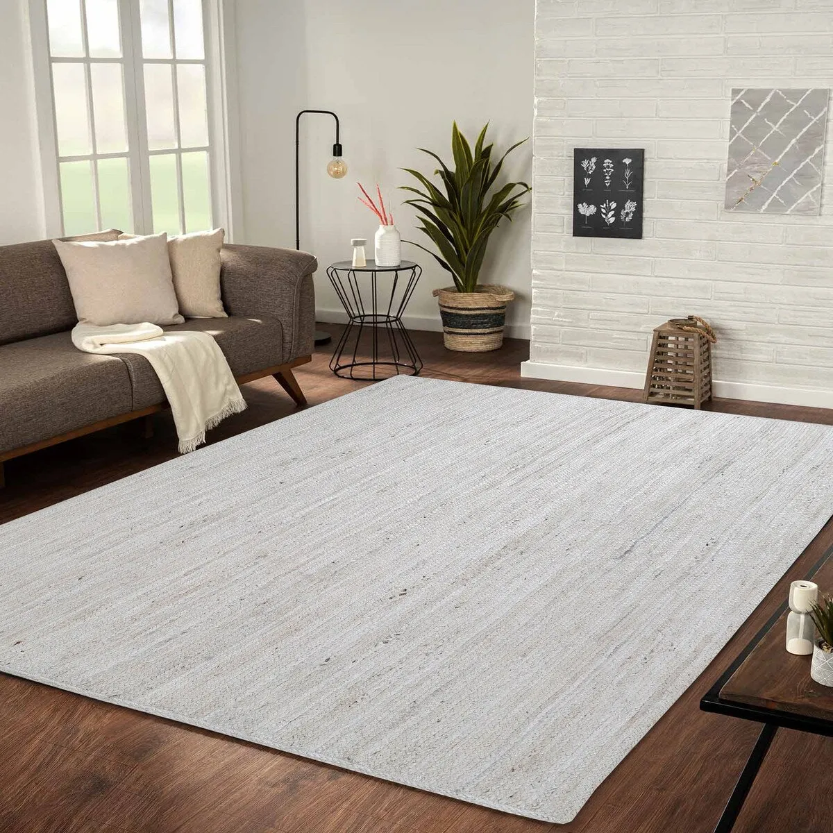 George Towne Living Jute Luxury Handmade Classic Jute Fibers Area Rug