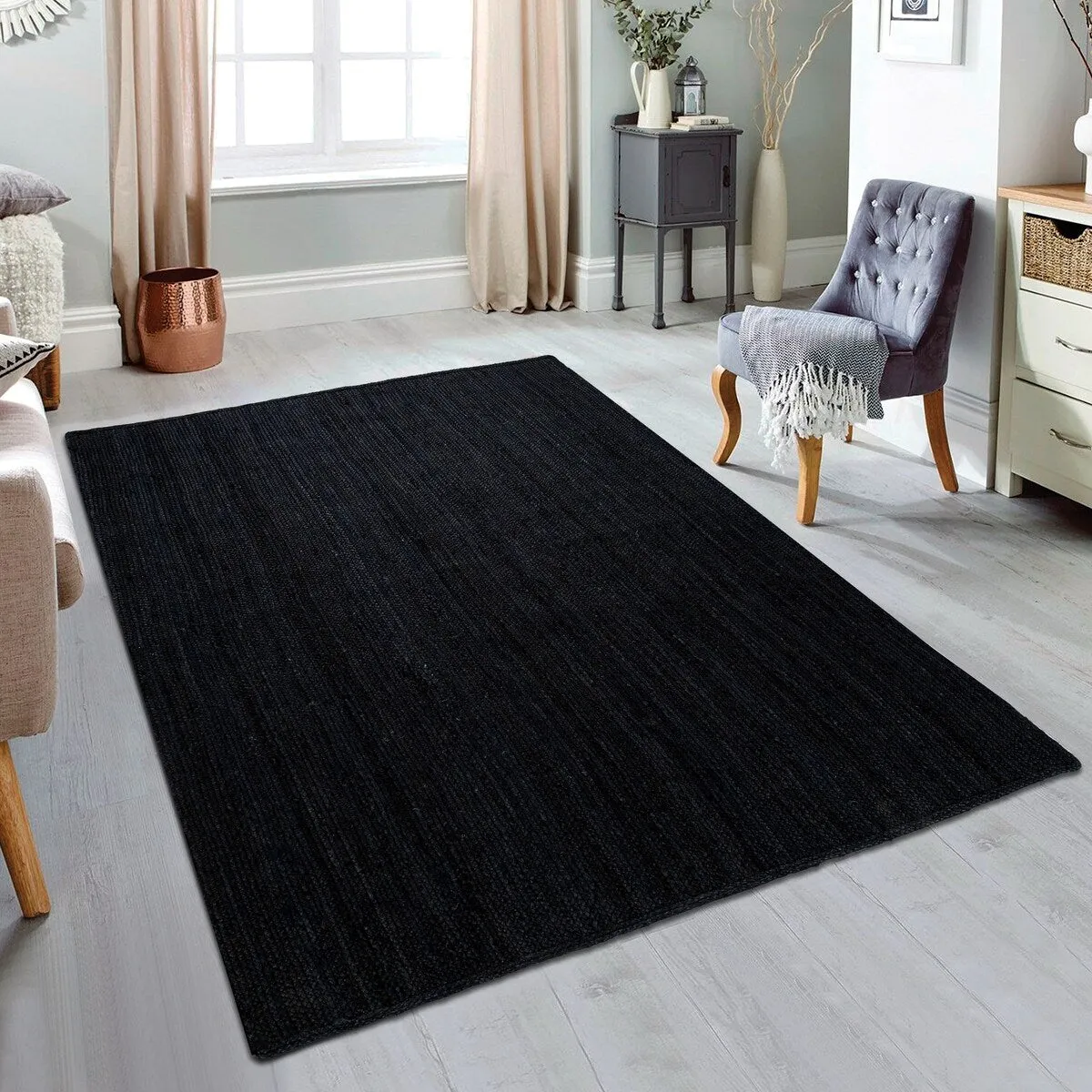 George Towne Living Jute Luxury Handmade Classic Jute Fibers Area Rug