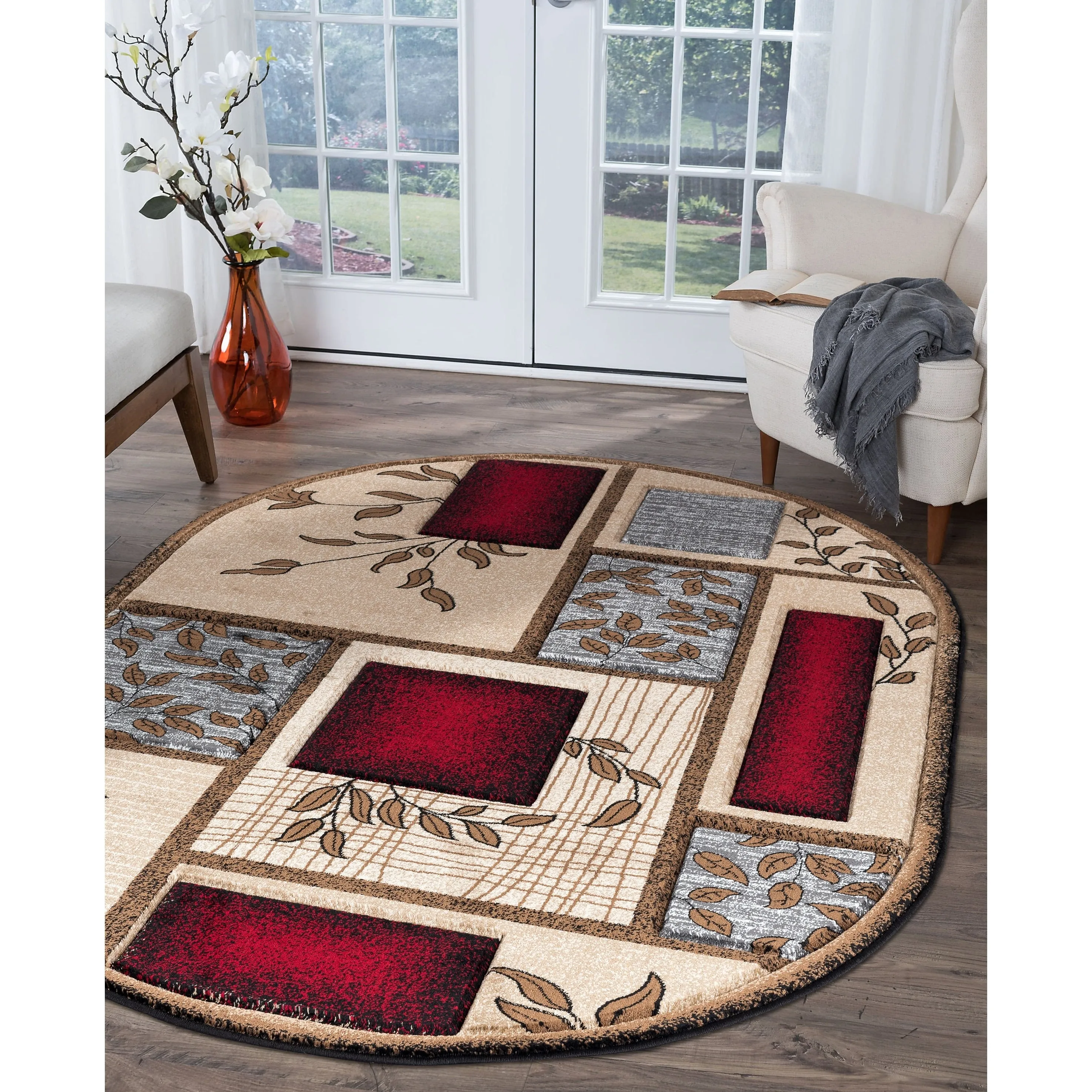 Glamour Collection Polypropylene Area Rug