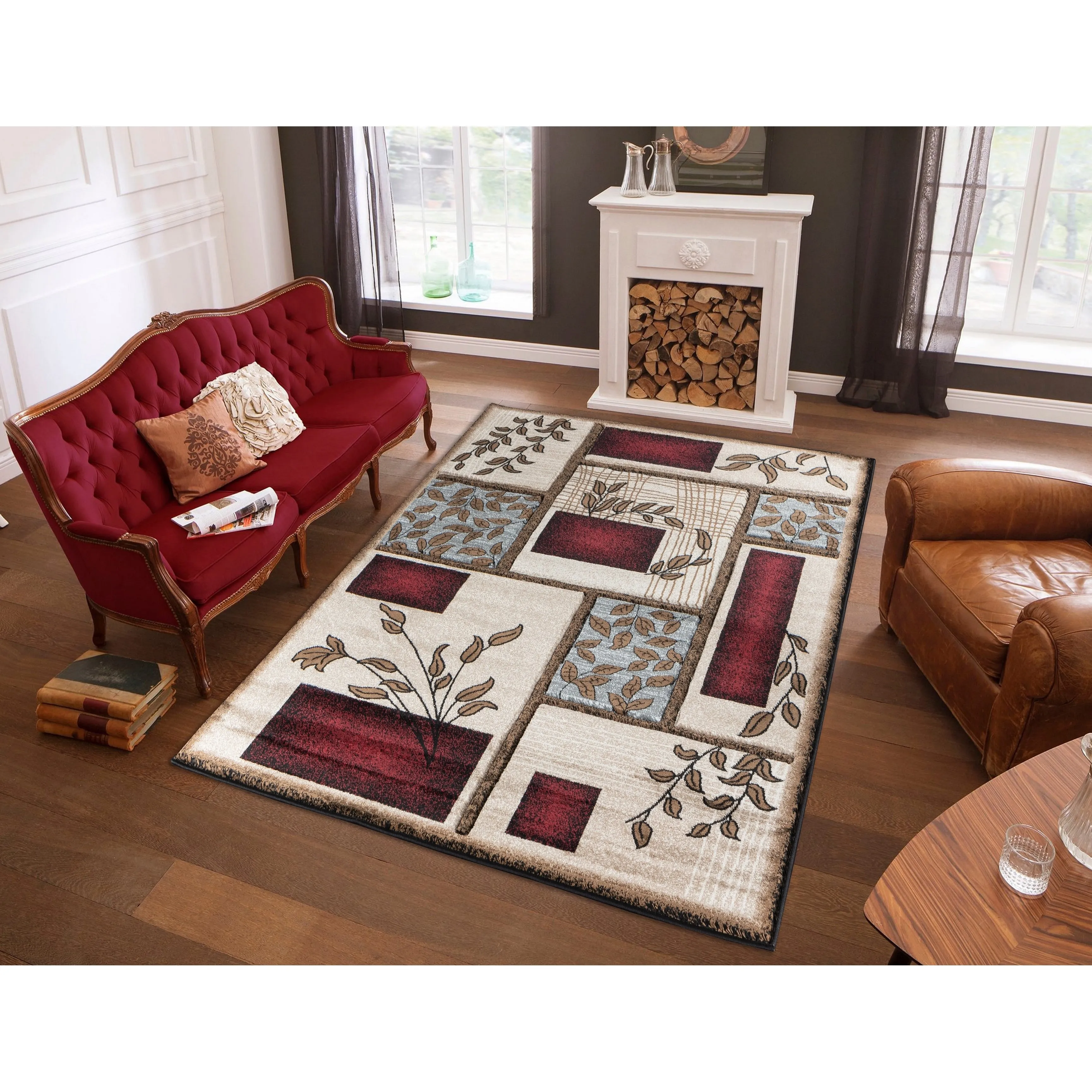 Glamour Collection Polypropylene Area Rug