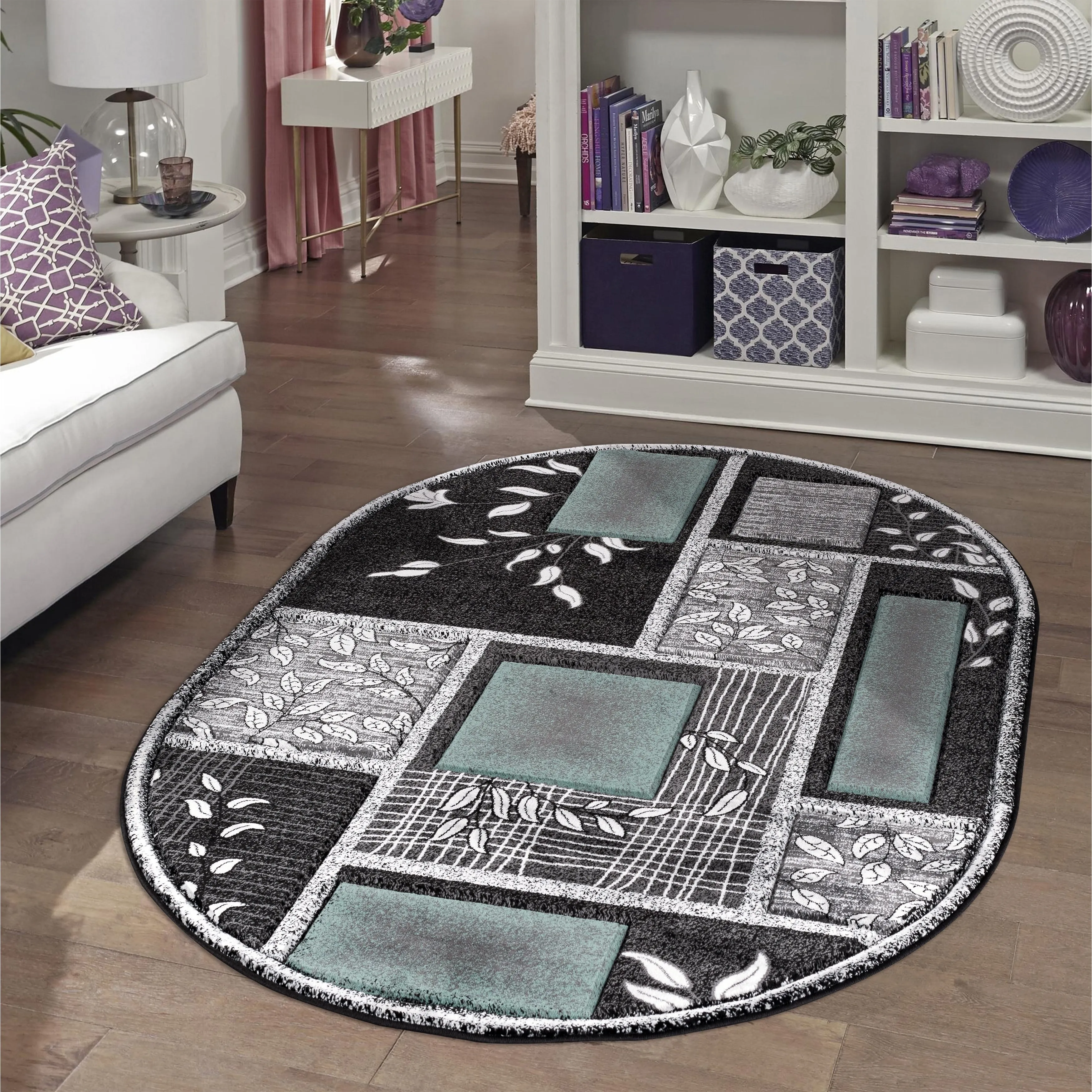 Glamour Collection Polypropylene Area Rug