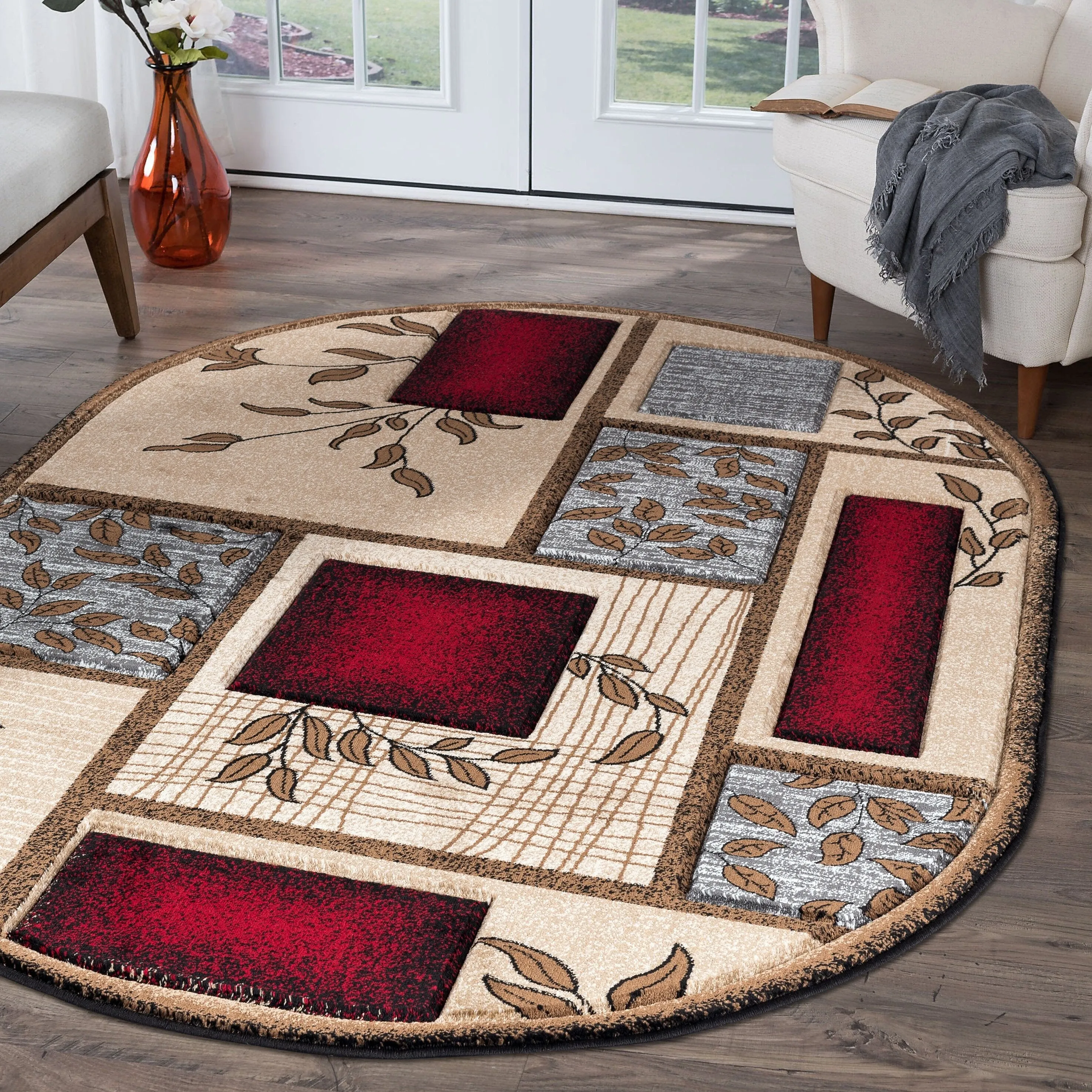 Glamour Collection Polypropylene Area Rug