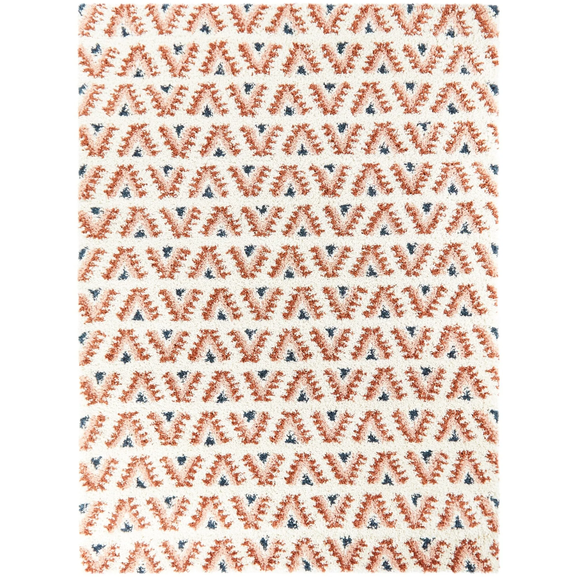 Hadley Geometric Chevron Stripe Shag Area Rug
