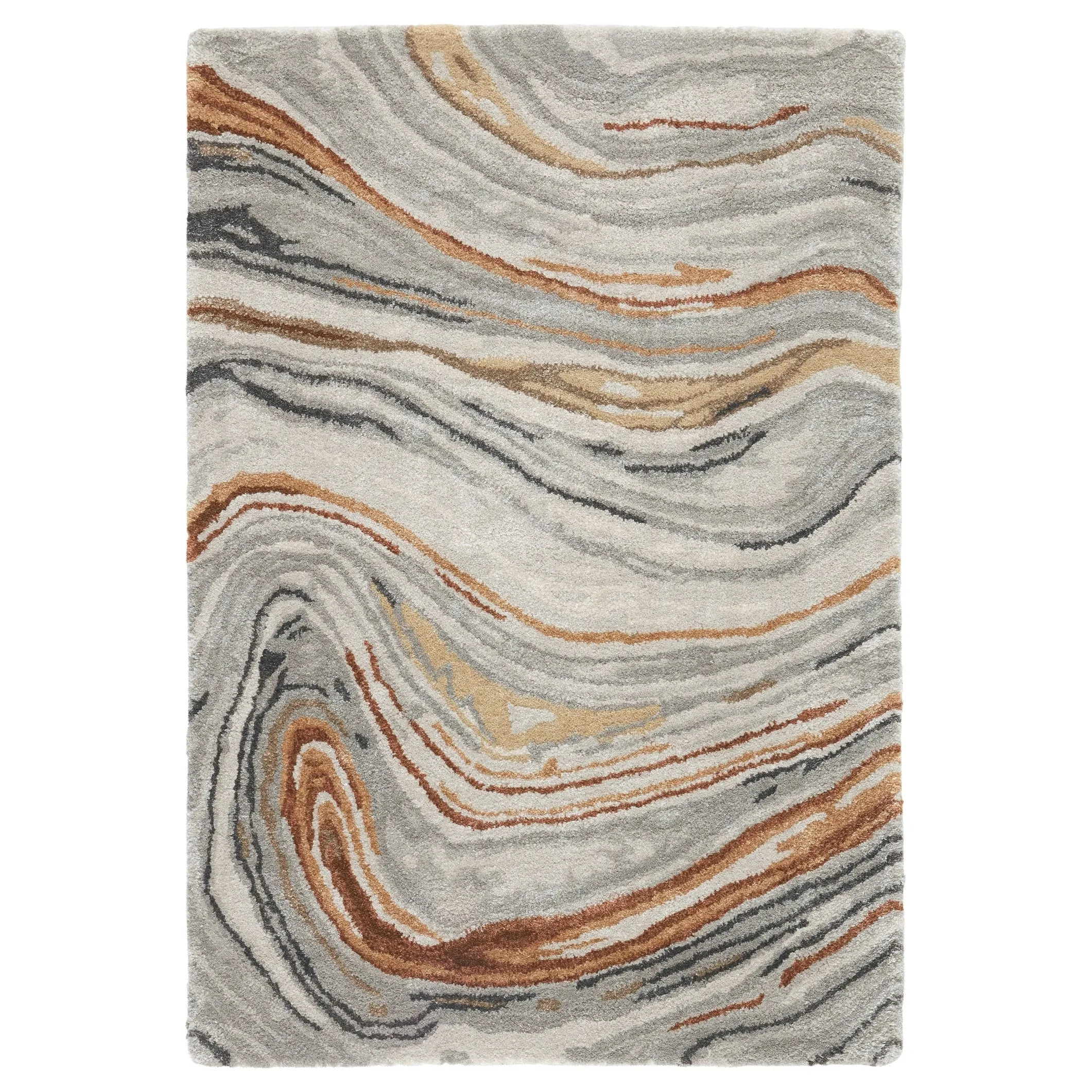 Hammet Handmade Abstract Marbled Pattern Area Rug