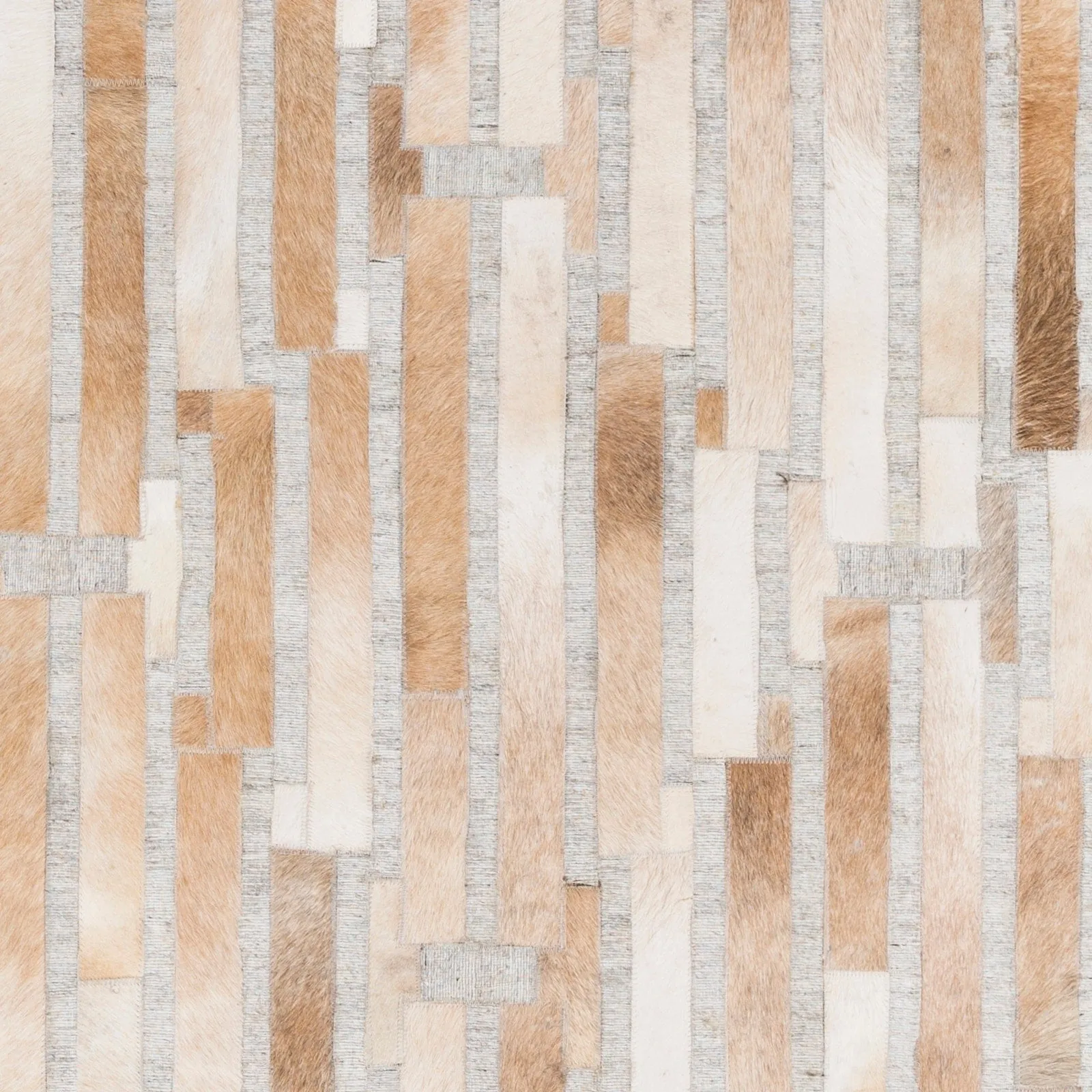 Hand-Crafted Euclid Viscose & Hair-on-hide Area Rug