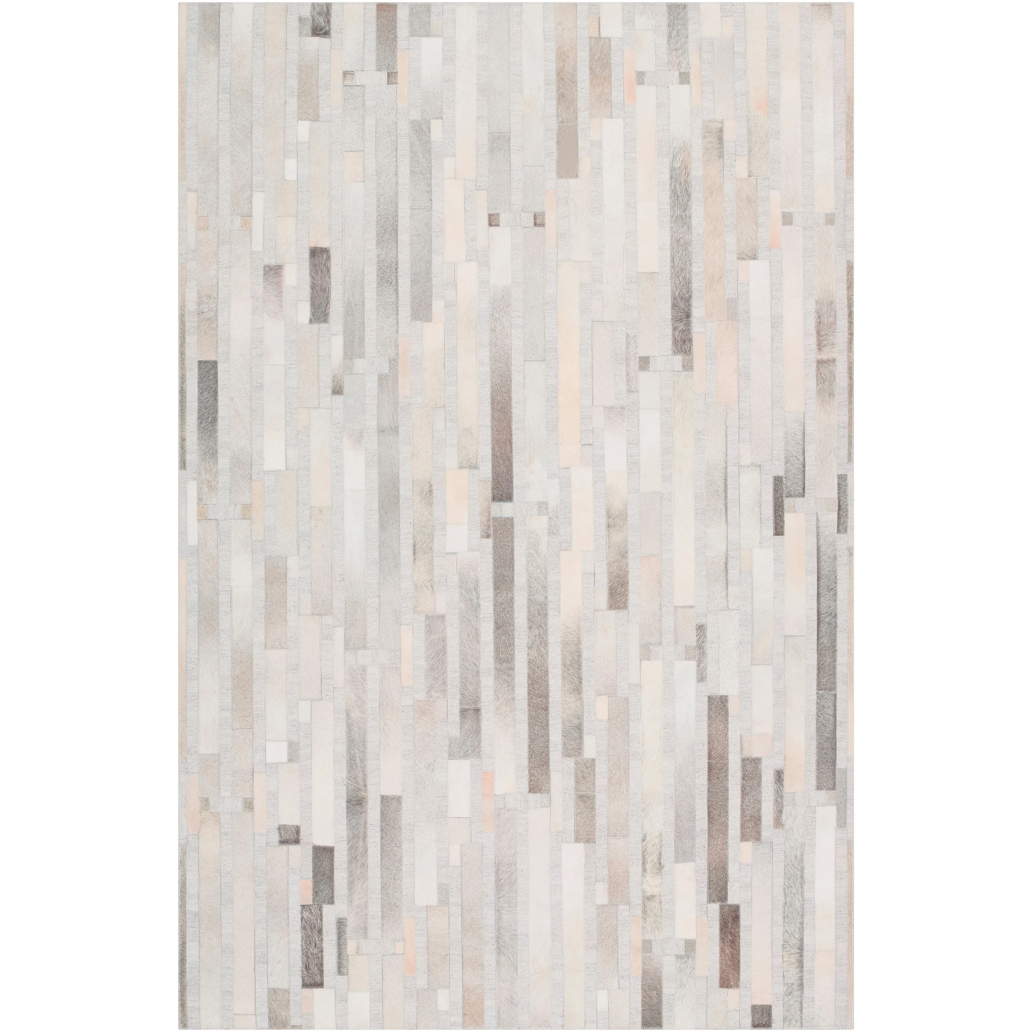 Hand-Crafted Euclid Viscose & Hair-on-hide Area Rug