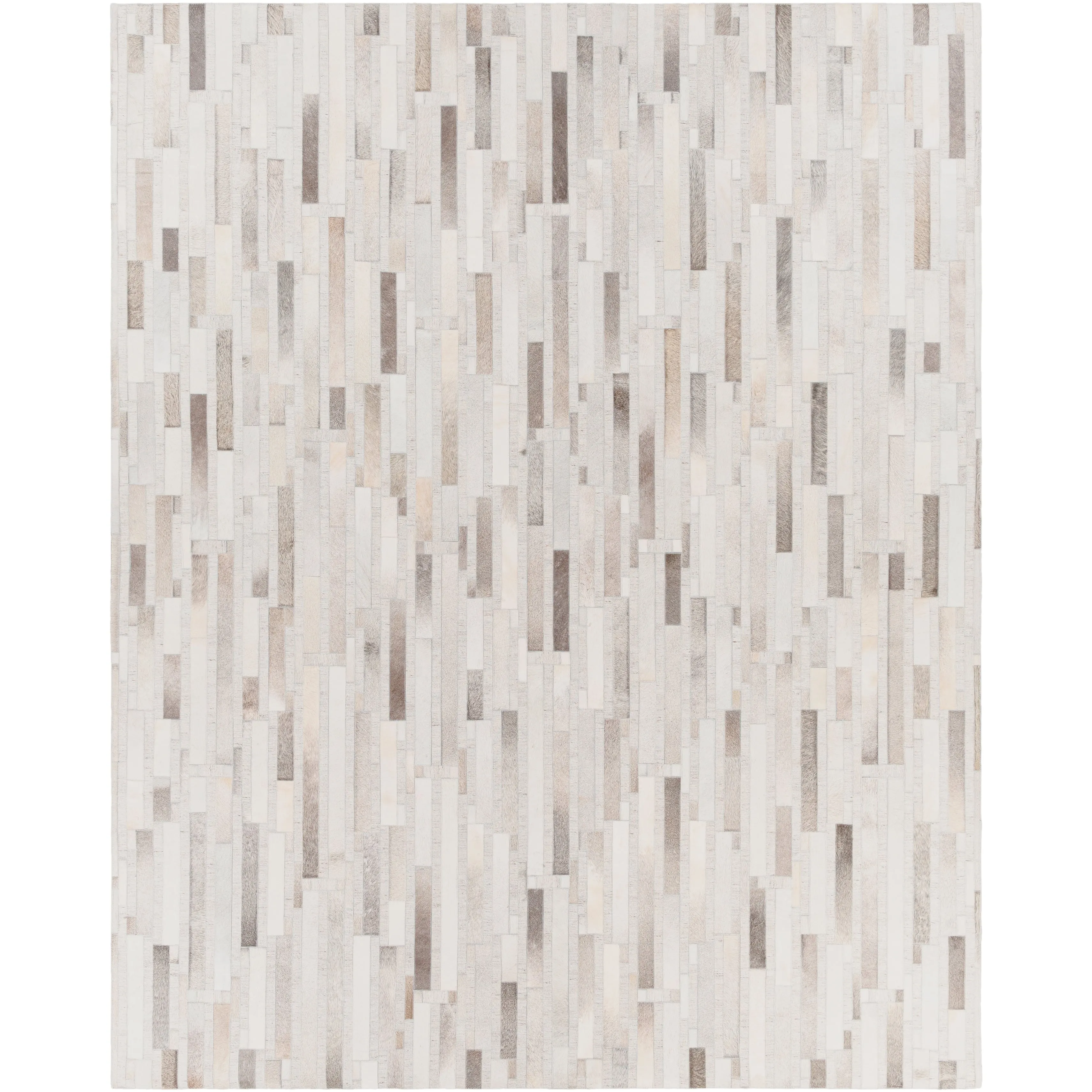 Hand-Crafted Euclid Viscose & Hair-on-hide Area Rug