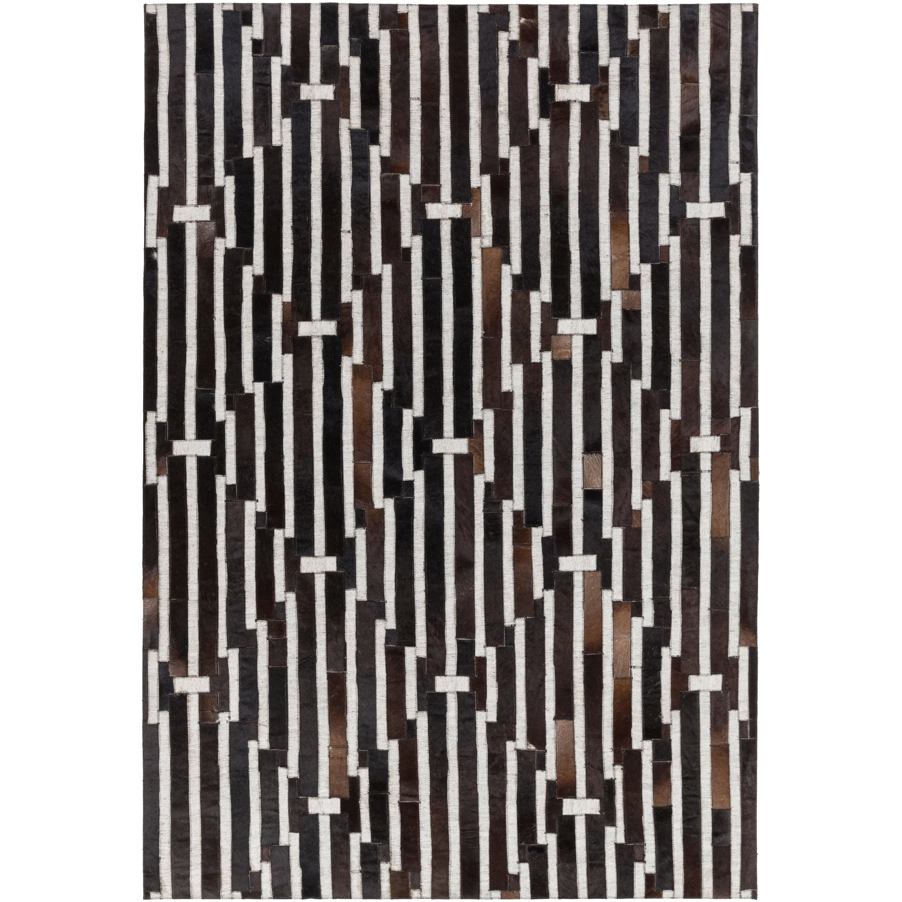 Hand-Crafted Euclid Viscose & Hair-on-hide Area Rug