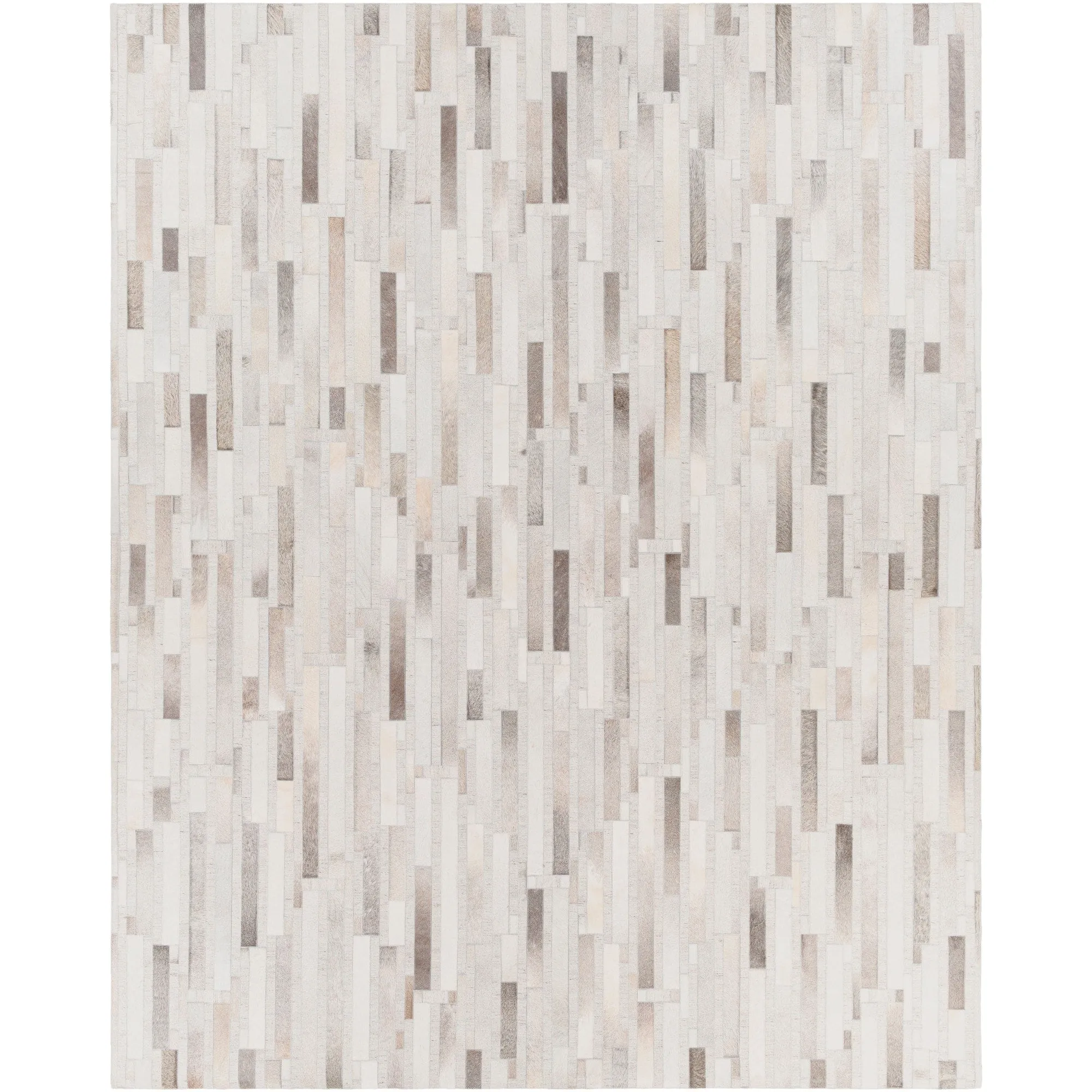 Hand-Crafted Euclid Viscose & Hair-on-hide Area Rug